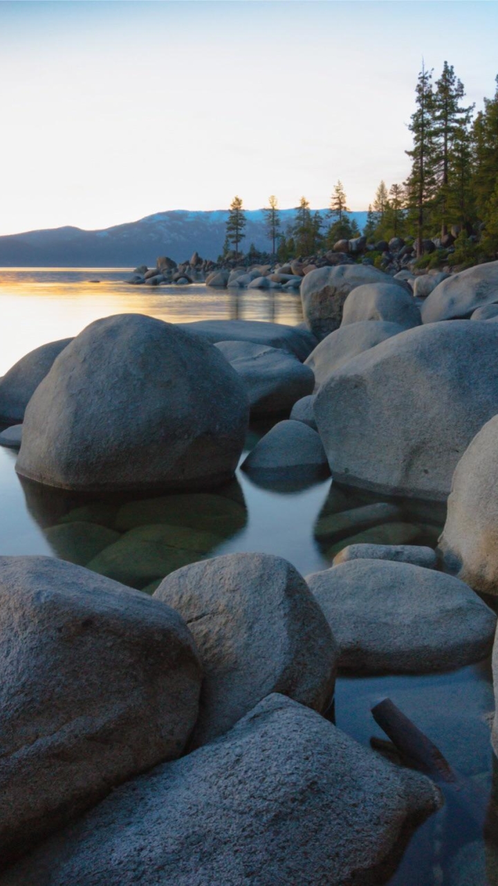 lakes, nature, earth, lake tahoe, boulder, california, nevada, lake phone background