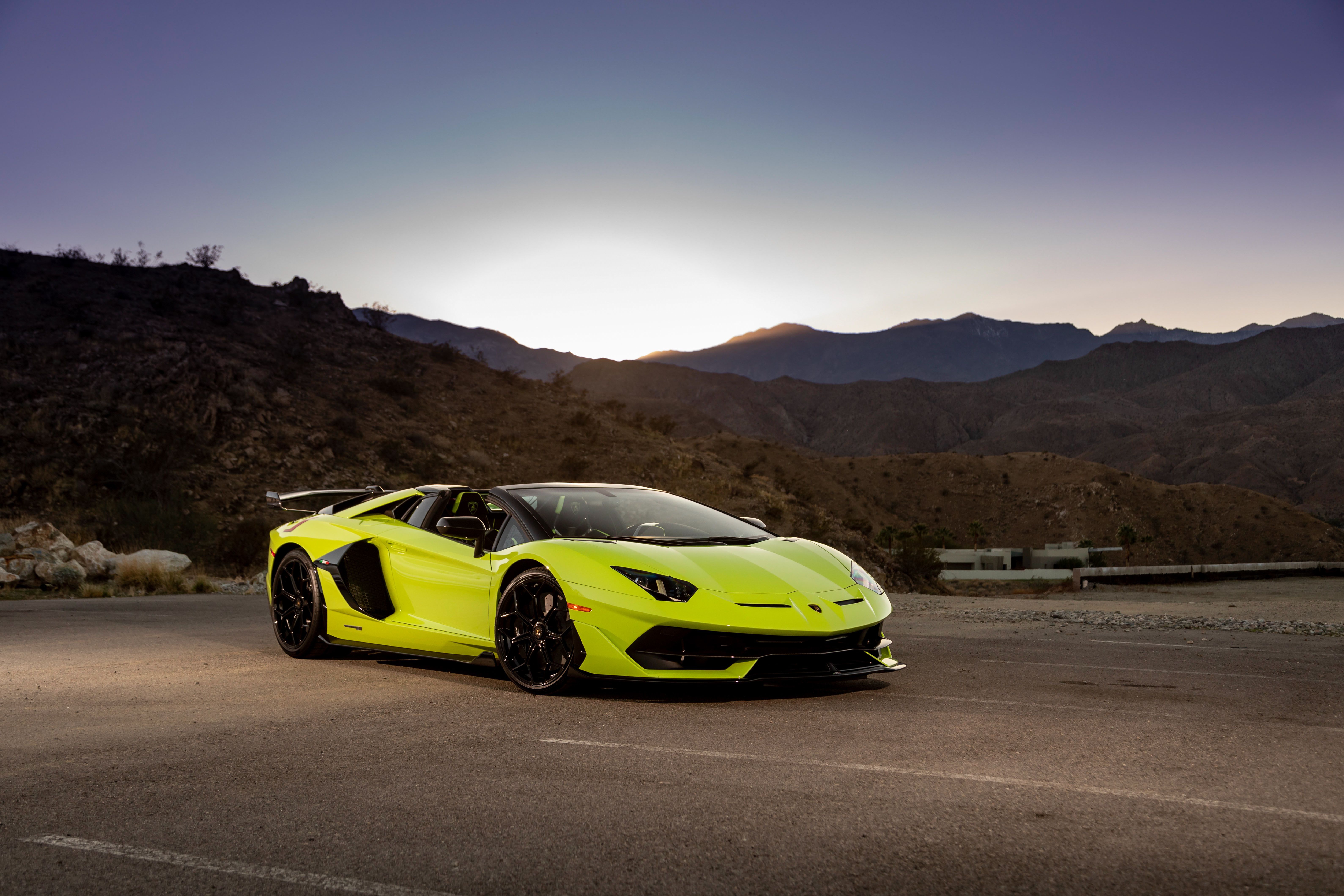 Lamborghini Aventador Blue 4k