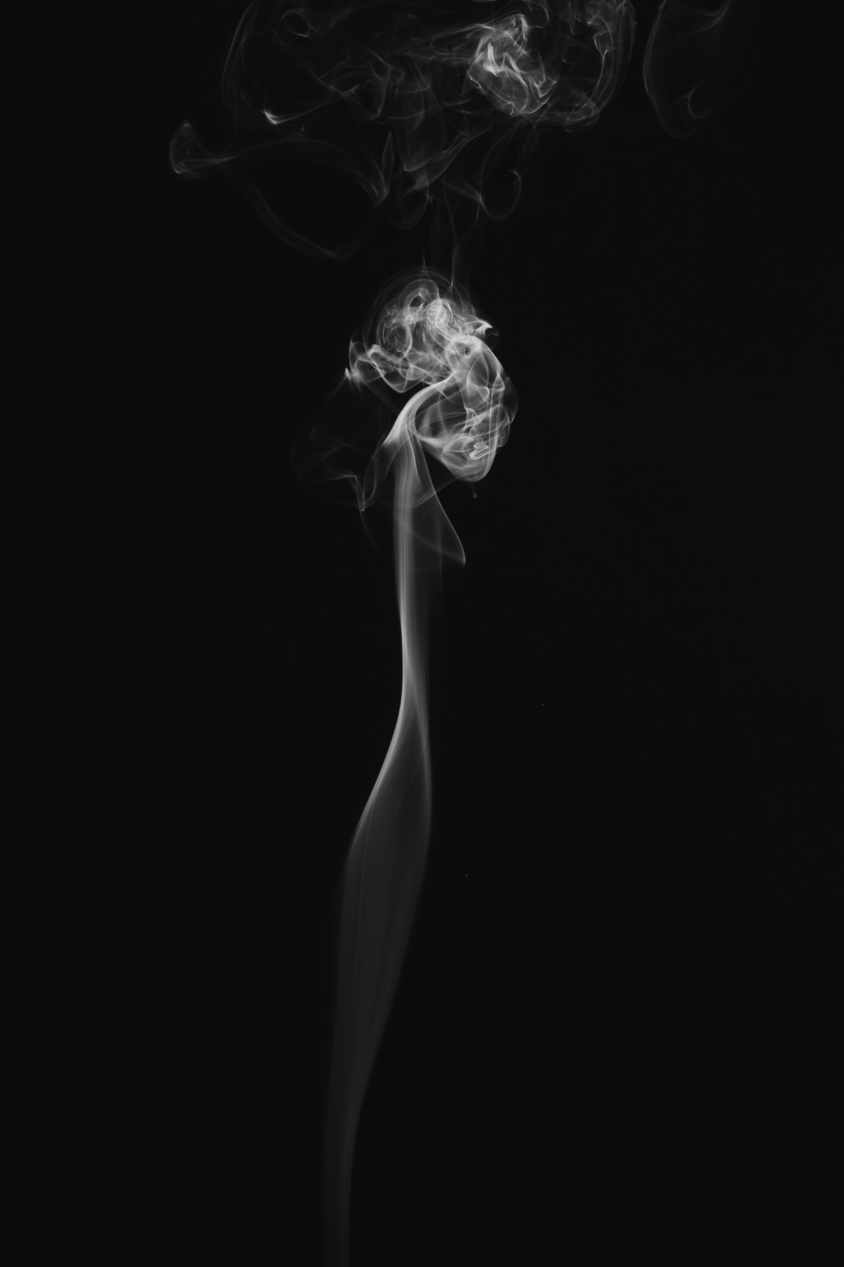 Download mobile wallpaper Chb, Bw, Clots, Smoke, Abstract, Darkness, Dark for free.