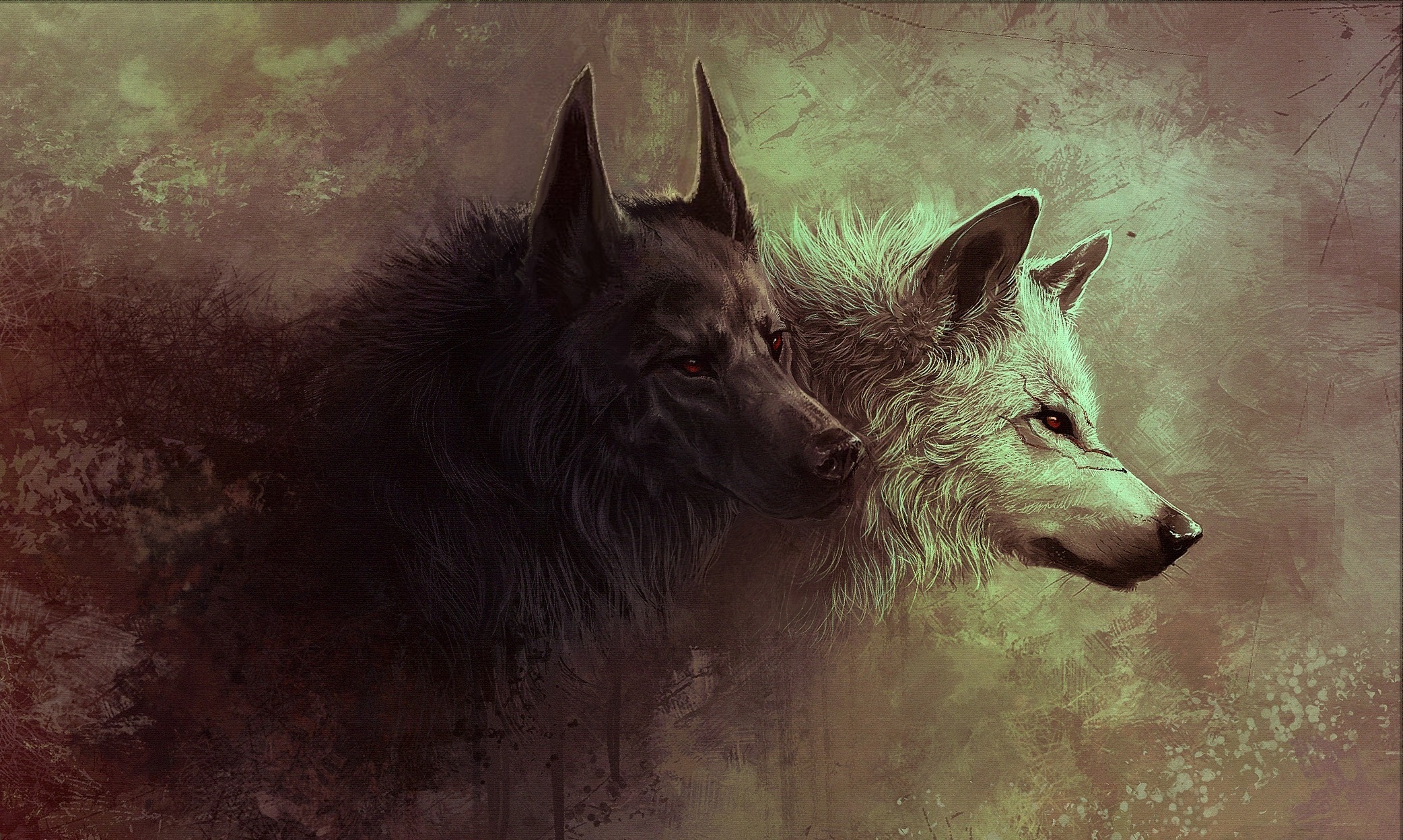 265370 Hintergrundbild herunterladen tiere, wolf, wolves - Bildschirmschoner und Bilder kostenlos