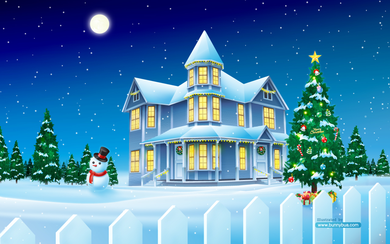 無料モバイル壁紙クリスマス, 雪だるま, クリスマスツリー, ホリデーをダウンロードします。
