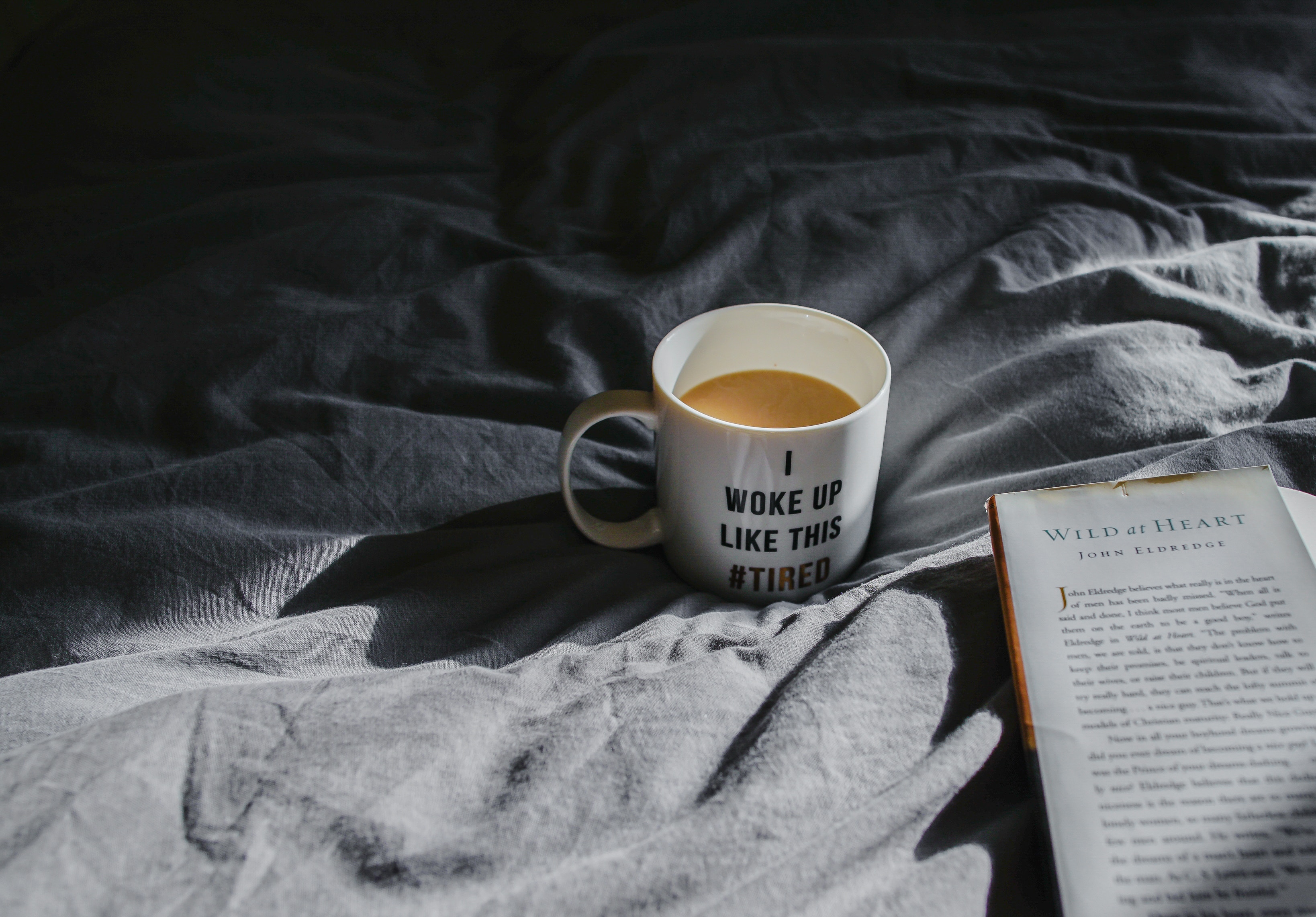 mug, coffee, morning, words, cup, book
