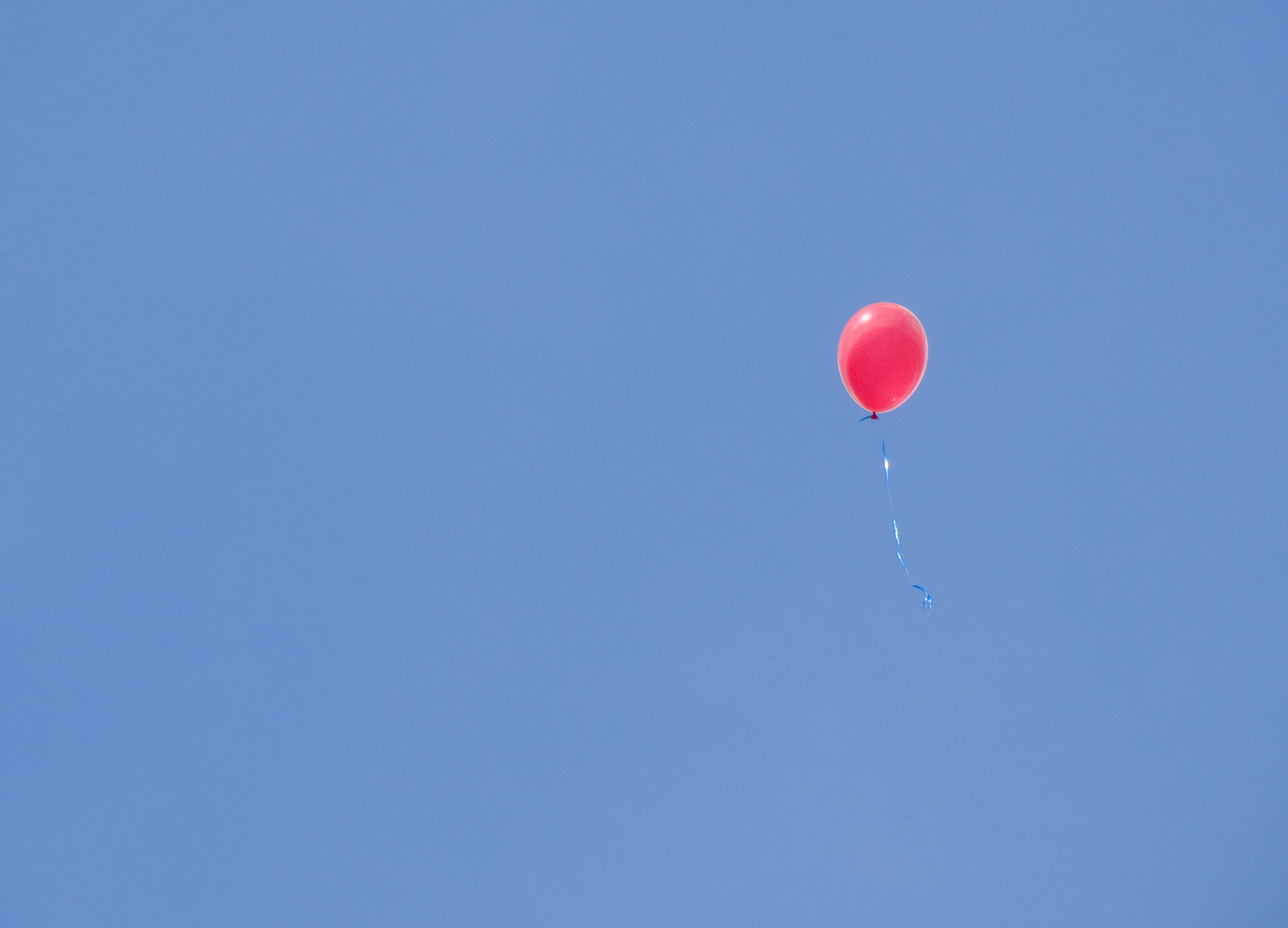 flight, minimalism, sky, balloon, alone, lonely