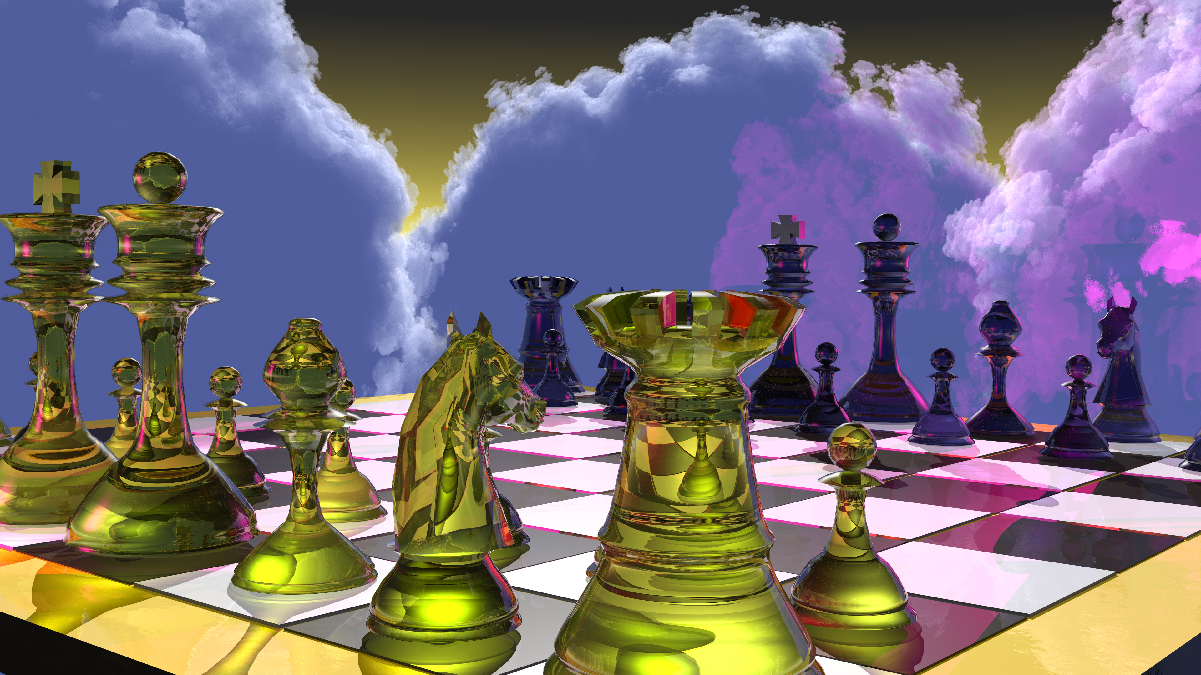 chess board, 3d, chess, game