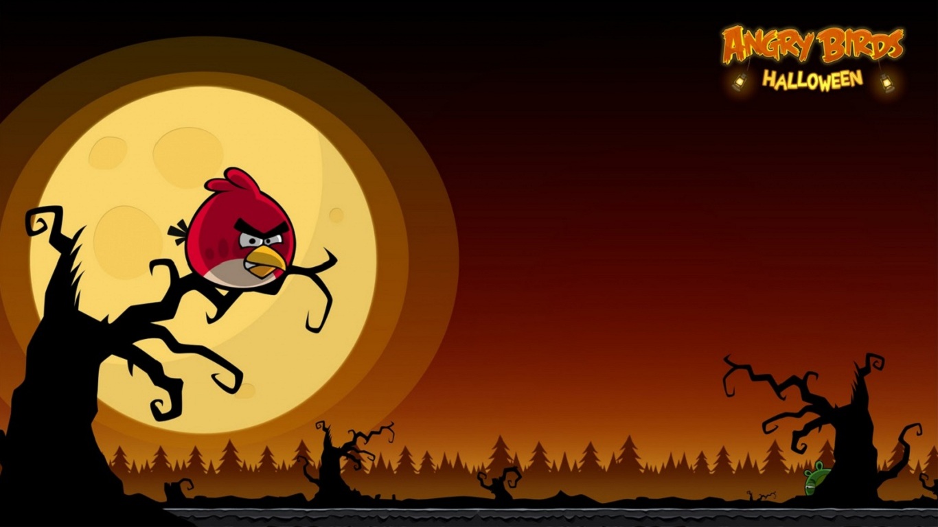 1080p Angry Birds Halloween Wallpaper