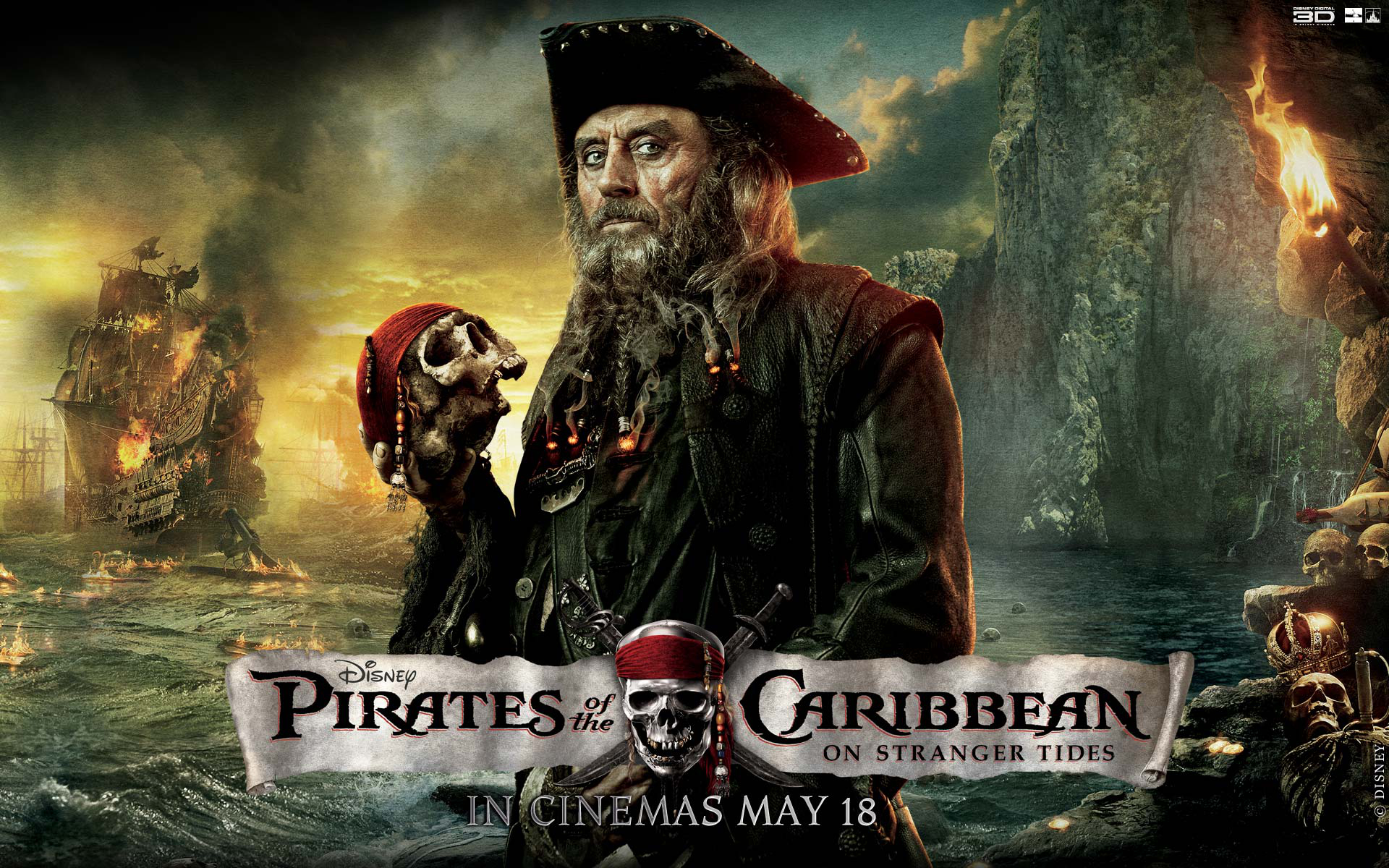 movie, pirates of the caribbean: on stranger tides, blackbeard (pirates of the caribbean), ian mcshane, pirates of the caribbean