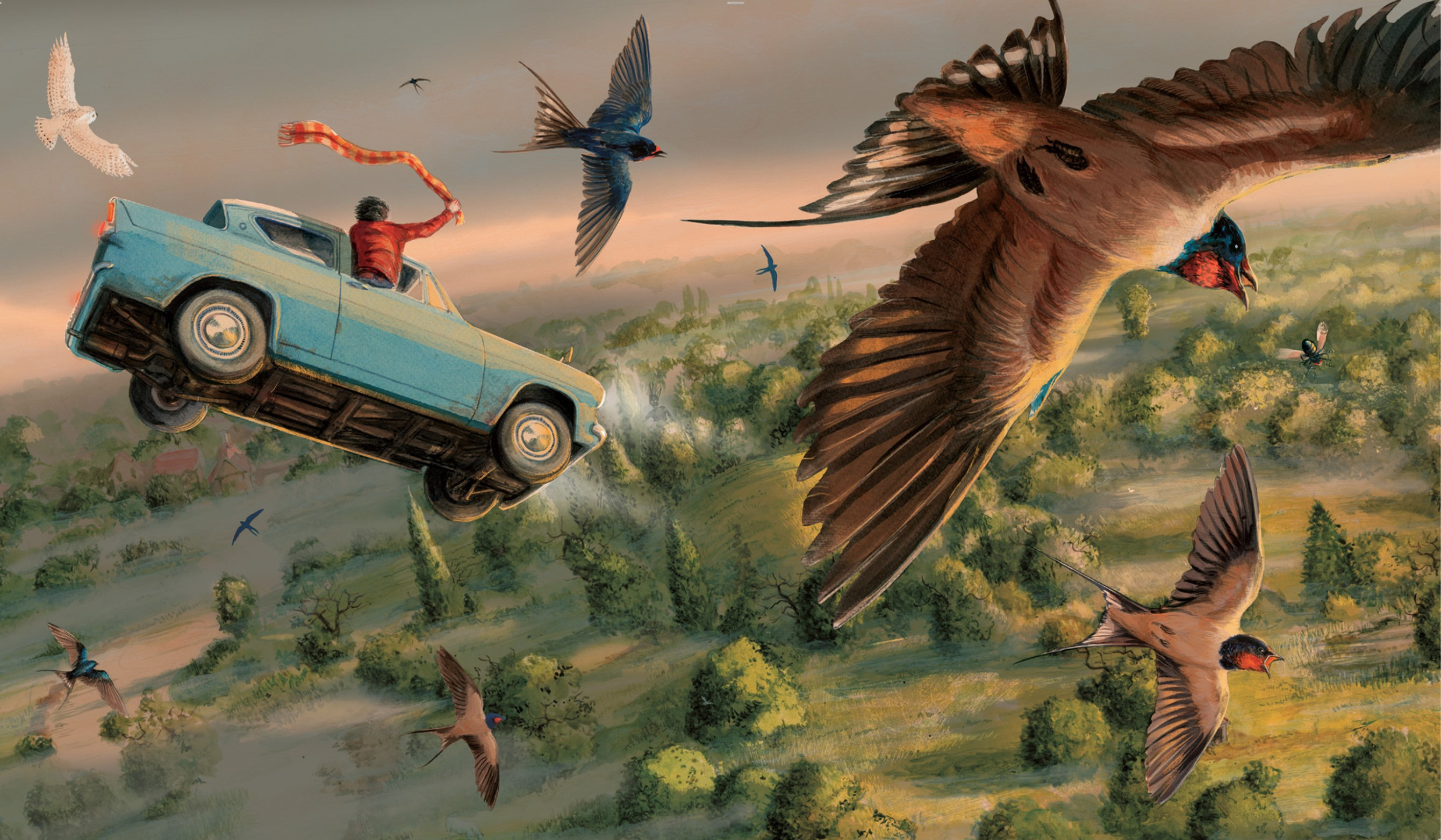 HD desktop wallpaper: Harry Potter, Bird, Movie, Harry Potter And The  Chamber Of Secrets, Ford Anglia 100E download free picture #519612