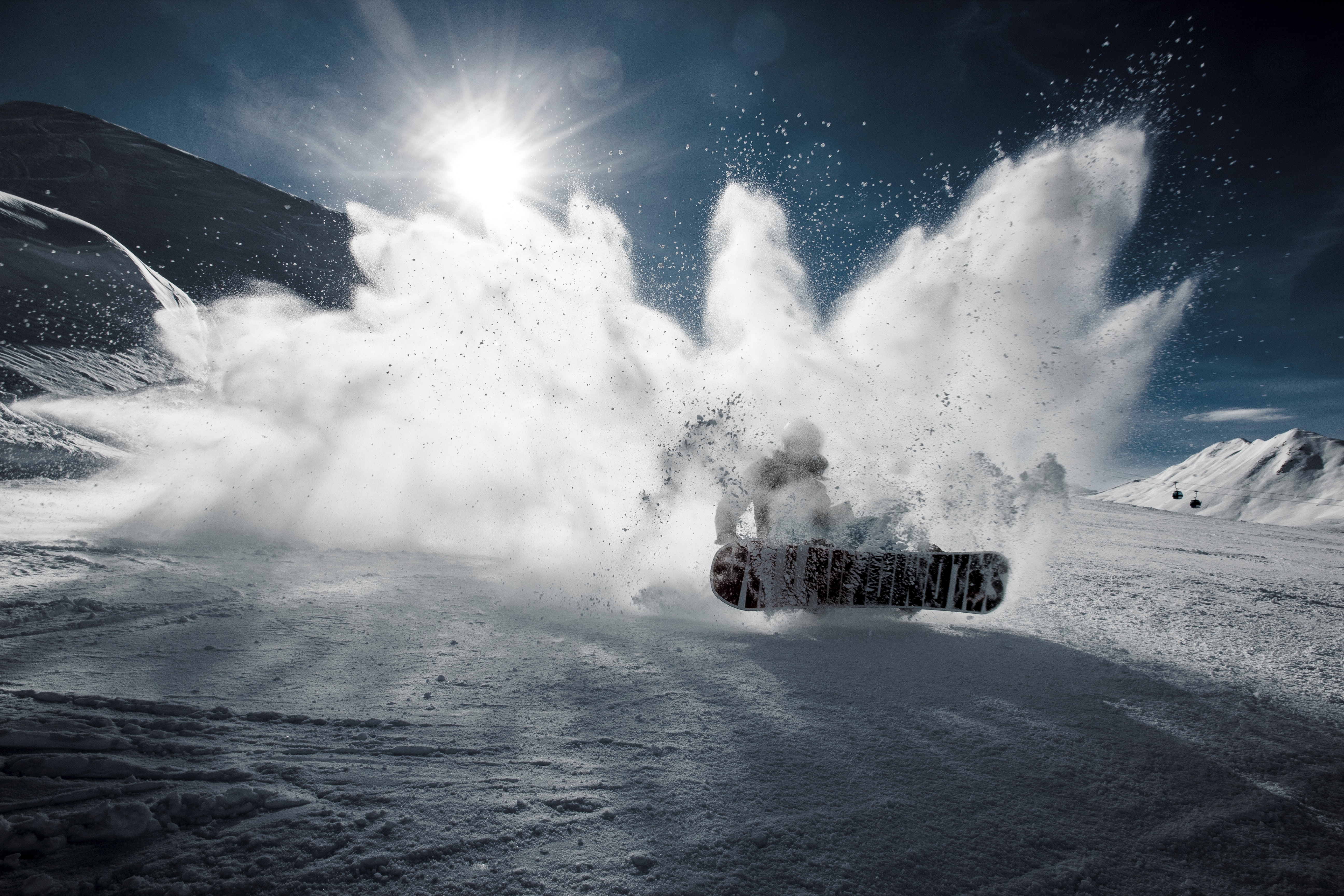100530 baixar papel de parede esportes, neve, montanha, snowboard, snowboarder - protetores de tela e imagens gratuitamente