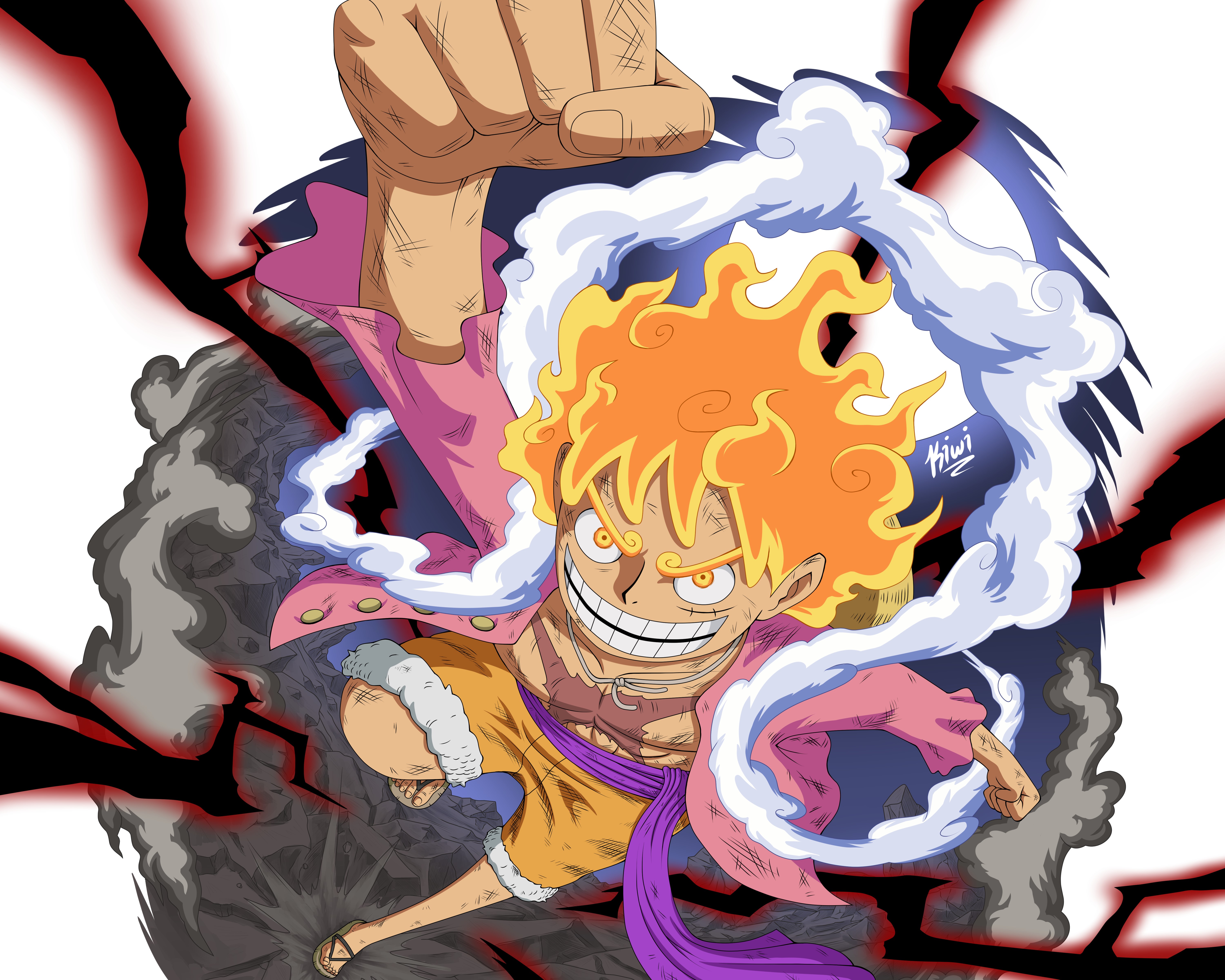 One Piece Luffy Gear 5 Mobile Wallpaper - purple's Ko-fi Shop