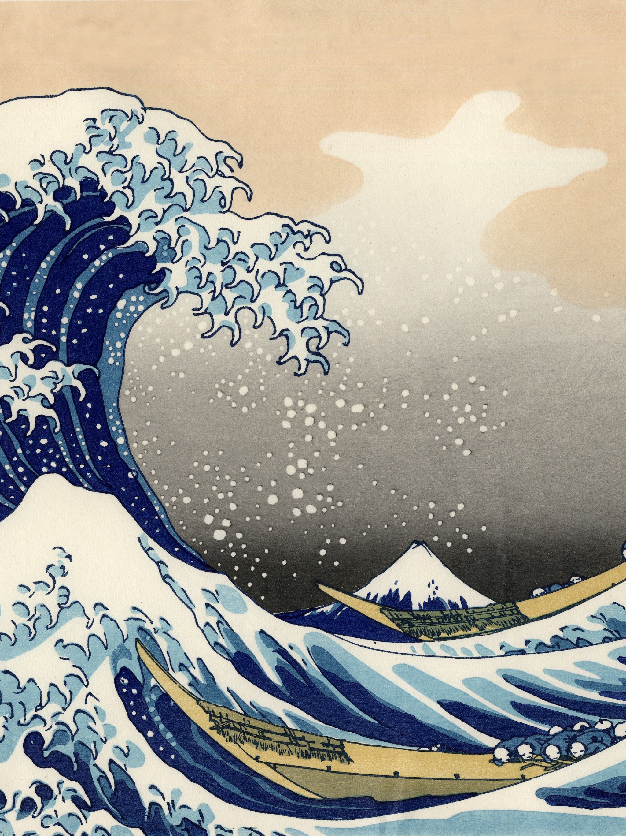 artistic, the great wave off kanagawa, wave 2160p