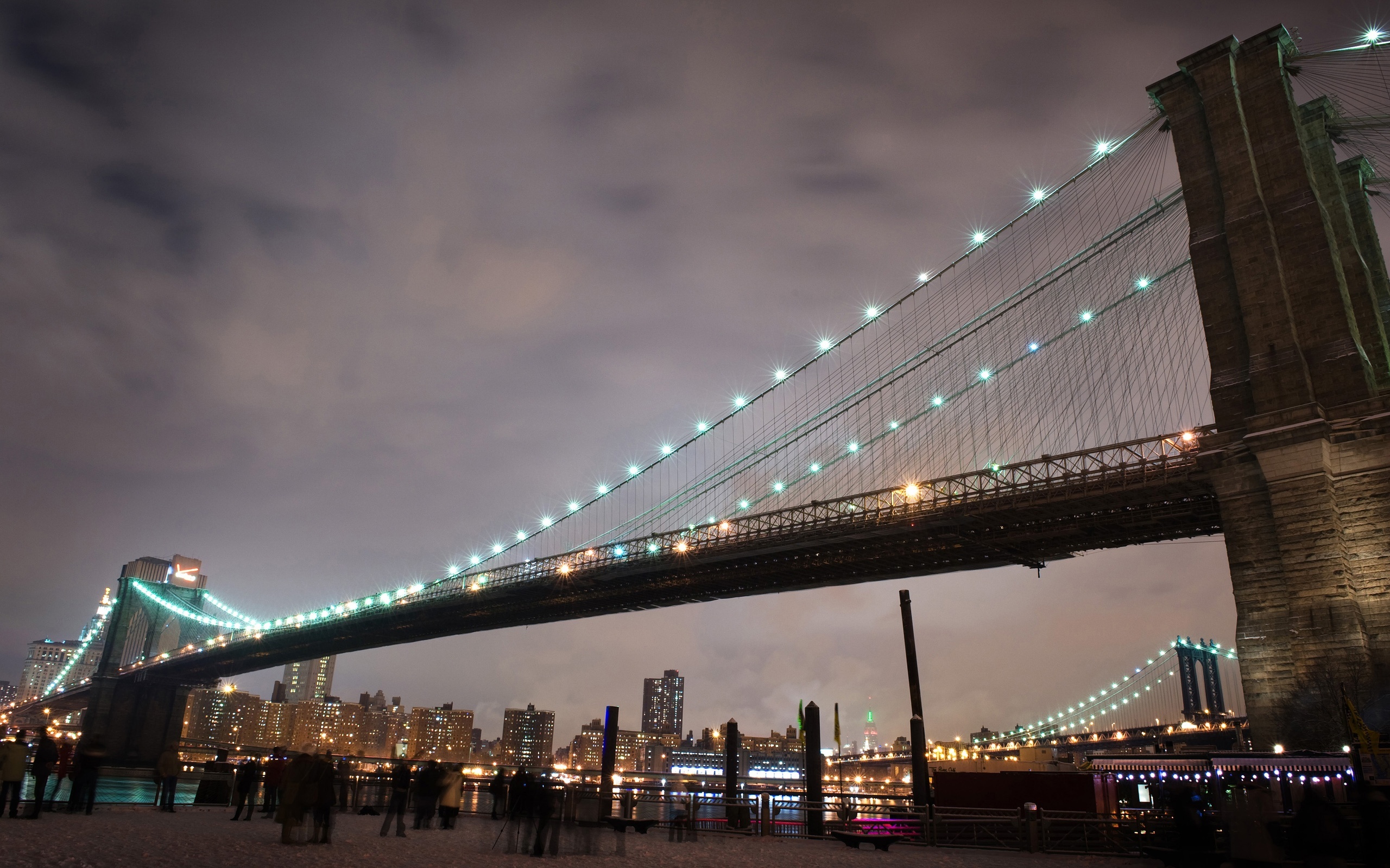 man made, brooklyn bridge, manhattan, new york, bridges Smartphone Background