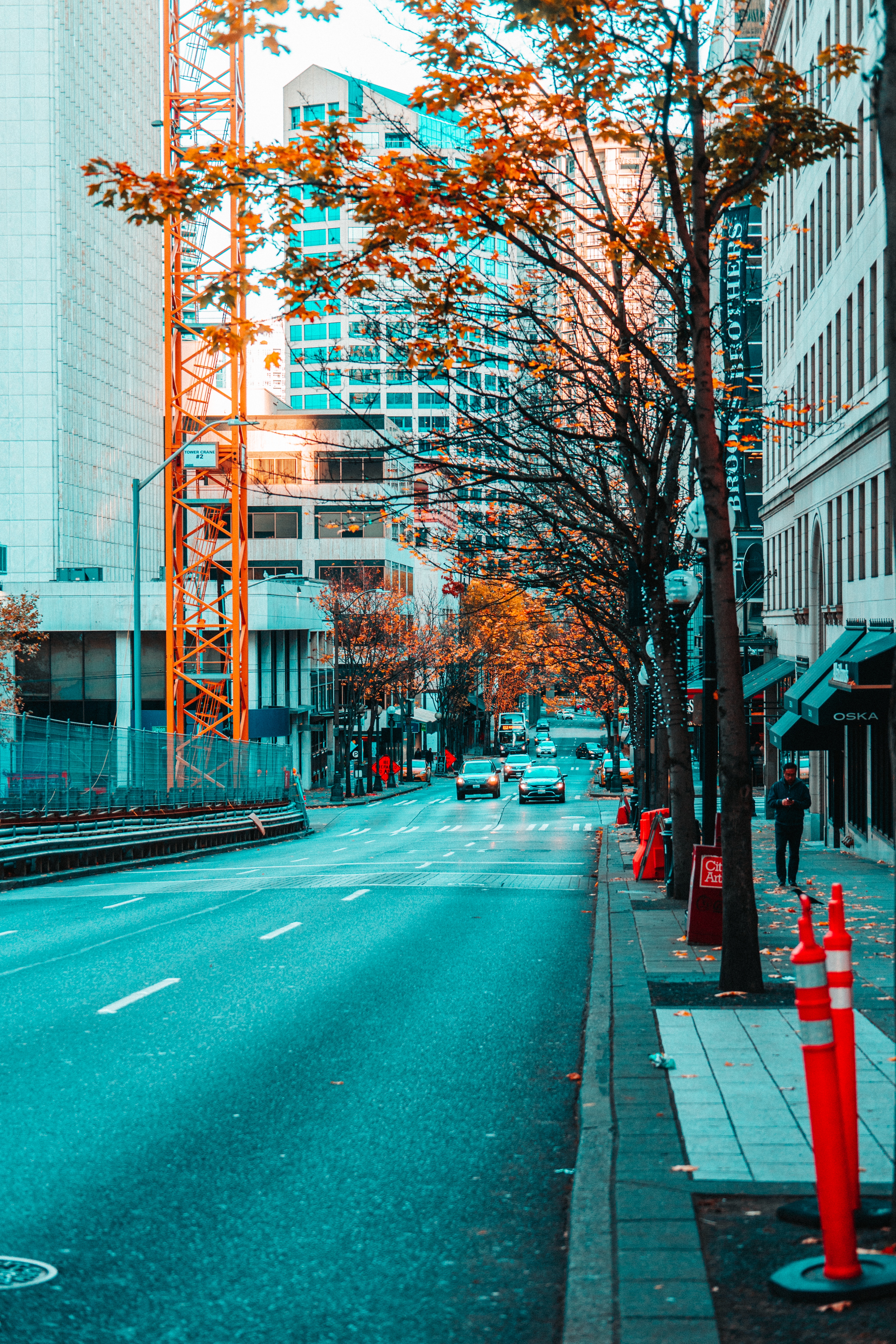 cities, street, road, city, building, traffic, movement, asphalt for android