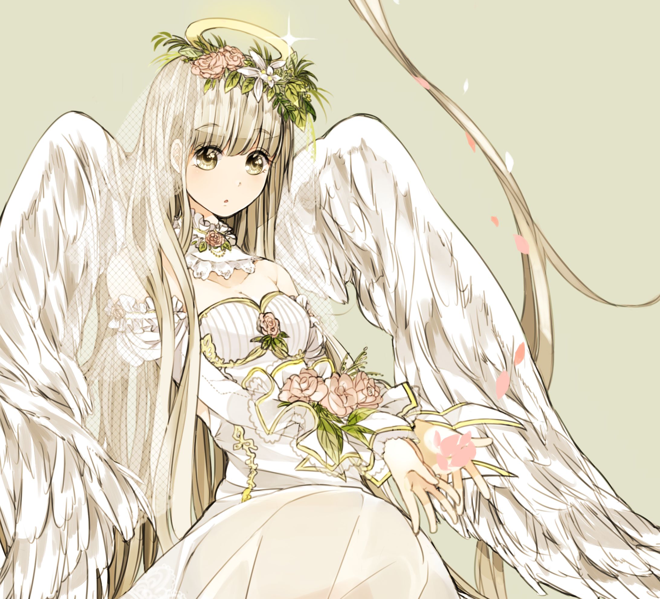 Свадьба фон ангелочки аниме