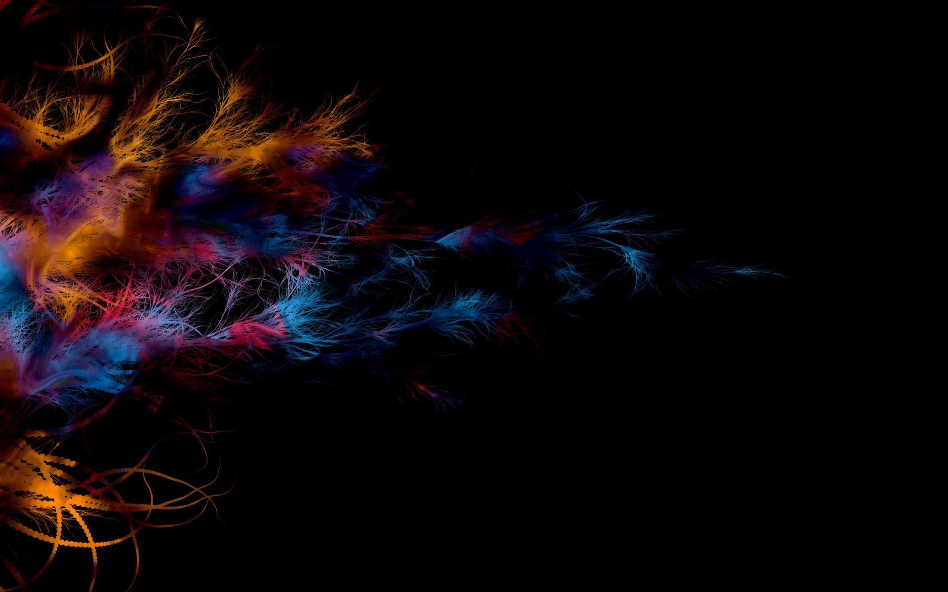 Download mobile wallpaper Light, Shine, Patterns, Feather, Lines, Abstract, Dark, Background for free.