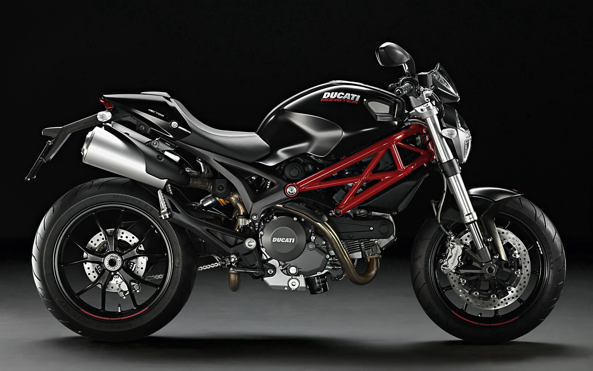 Скачать картинку Ducati Monster, Мотоцикл, Чёрный, Байк, Мотоциклы в телефон бесплатно.