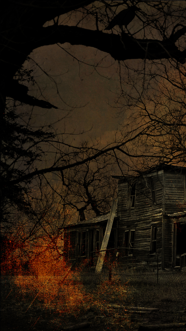 Download mobile wallpaper Halloween, Dark, House, Ruin, Abandoned, Haunted House for free.