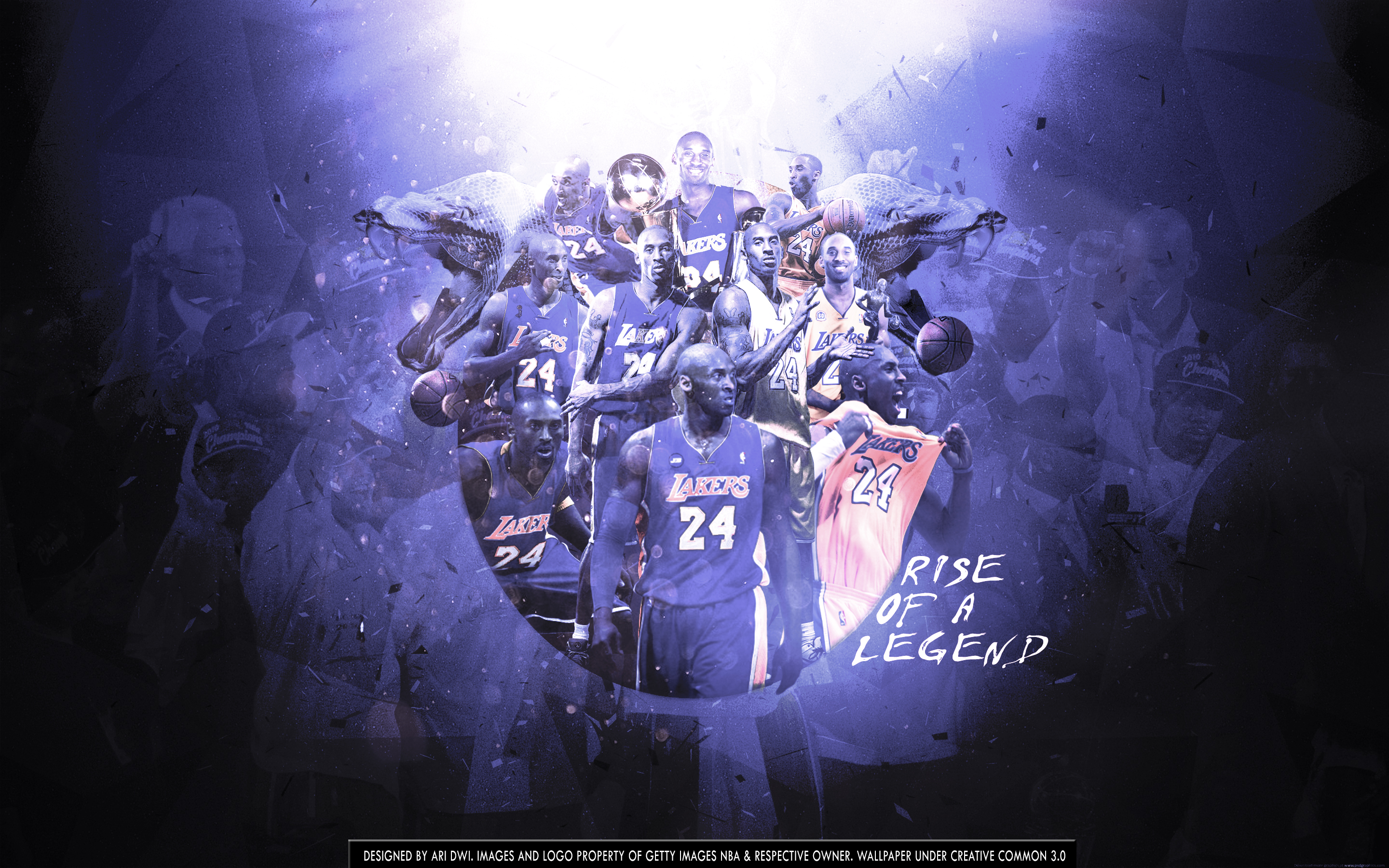 Download Kobe Bryant Basketball Purple Lakers Jersey Wallpaper