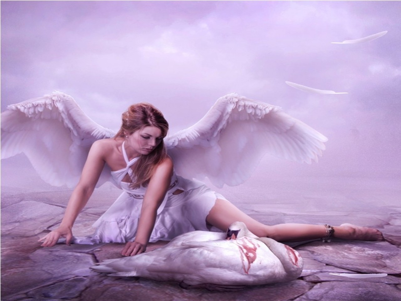fantasy, angel Smartphone Background