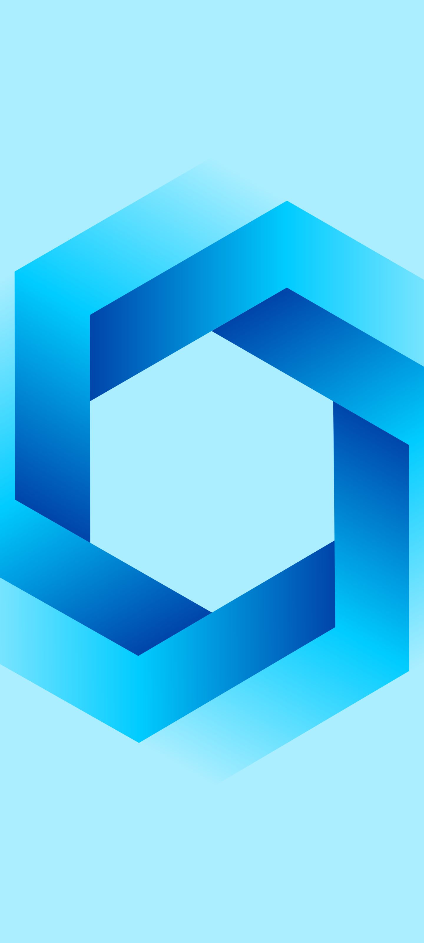 Download mobile wallpaper Abstract, Hexagon, Azure for free.