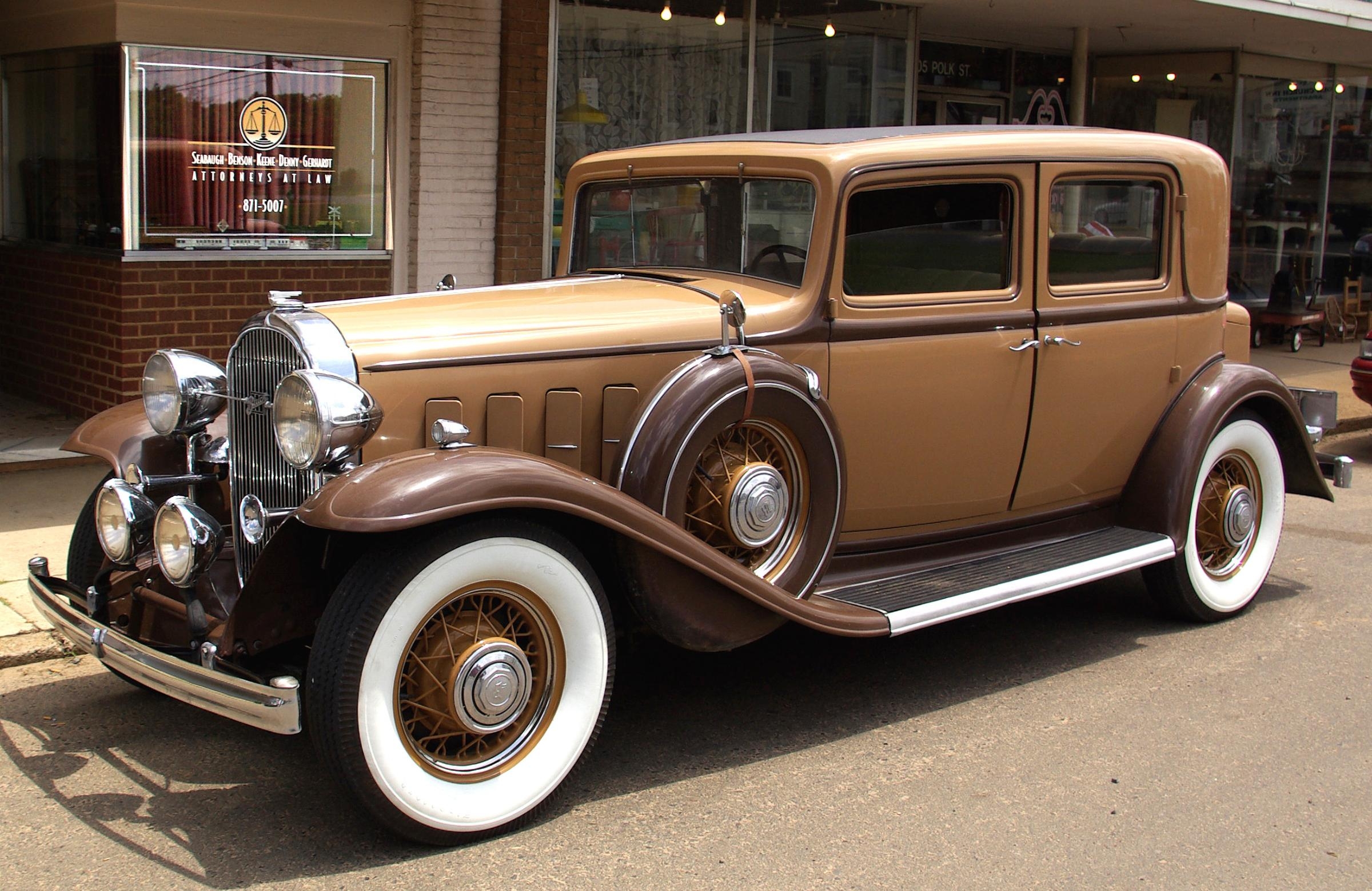 56923 baixar papel de parede marrom, carros, castanho, um carro, máquina, vintage, vindima, buick, 1932 - protetores de tela e imagens gratuitamente