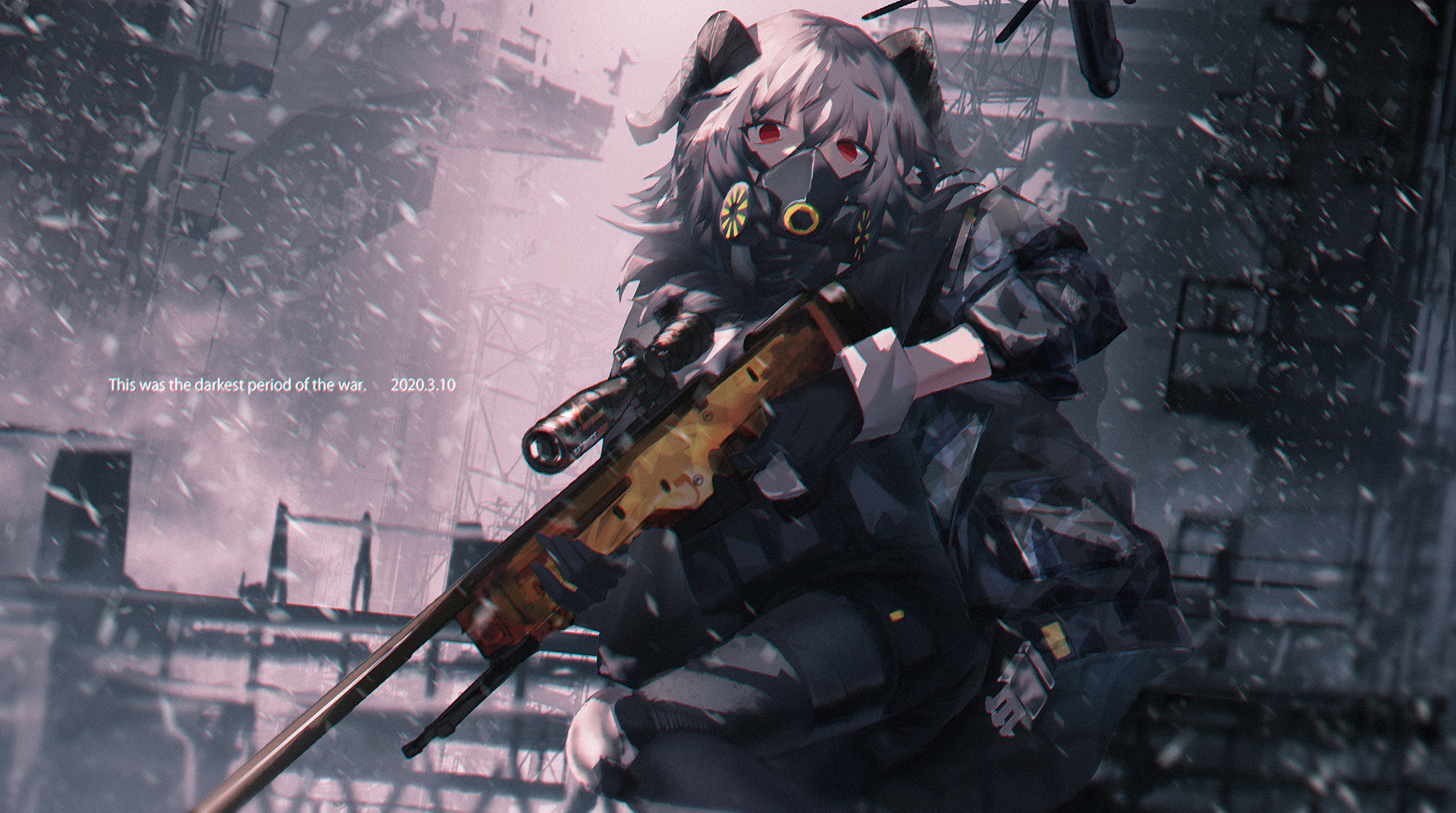 HD wallpaper: woman holding green rifle illustration, sniper rifle, anime  girls | Wallpaper Flare