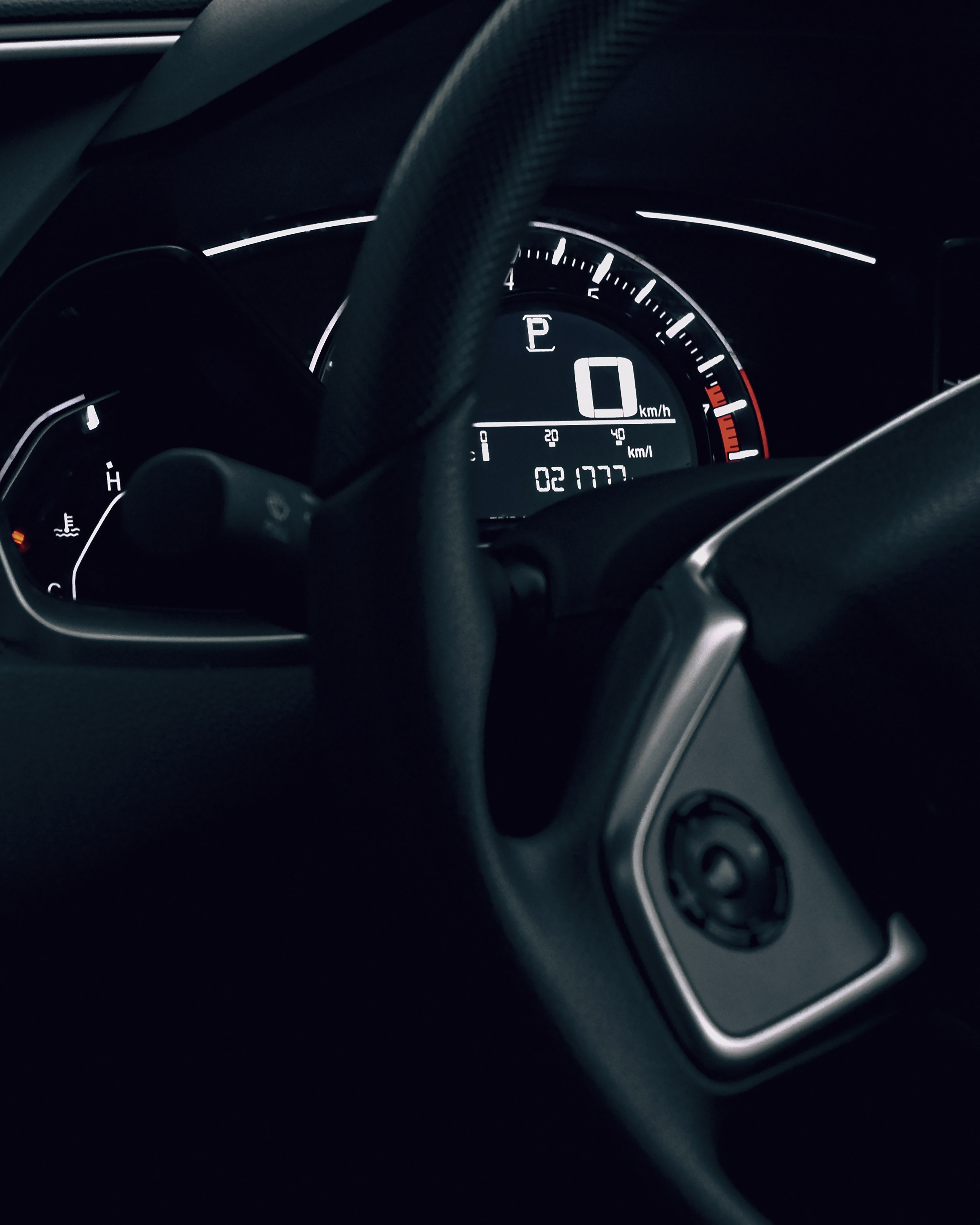 dark, car, speedometer, cars, rudder, salon, steering wheel