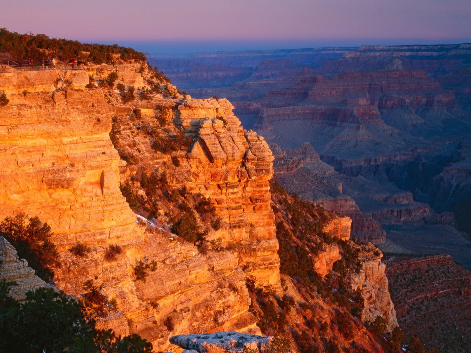 nature, canyon, shine, light, break, precipice, height, arizona Full HD