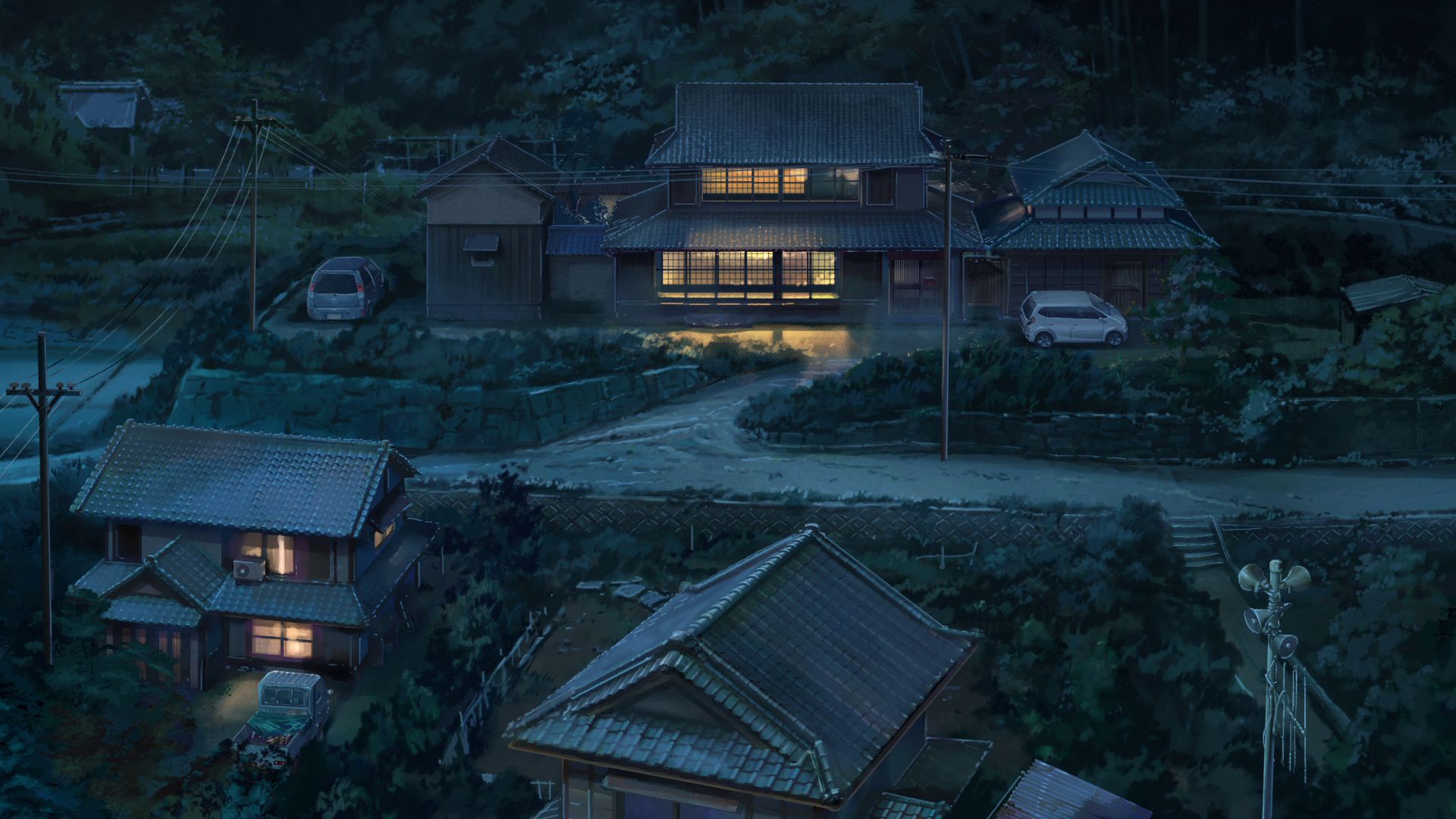 Японская деревня арт аниме
