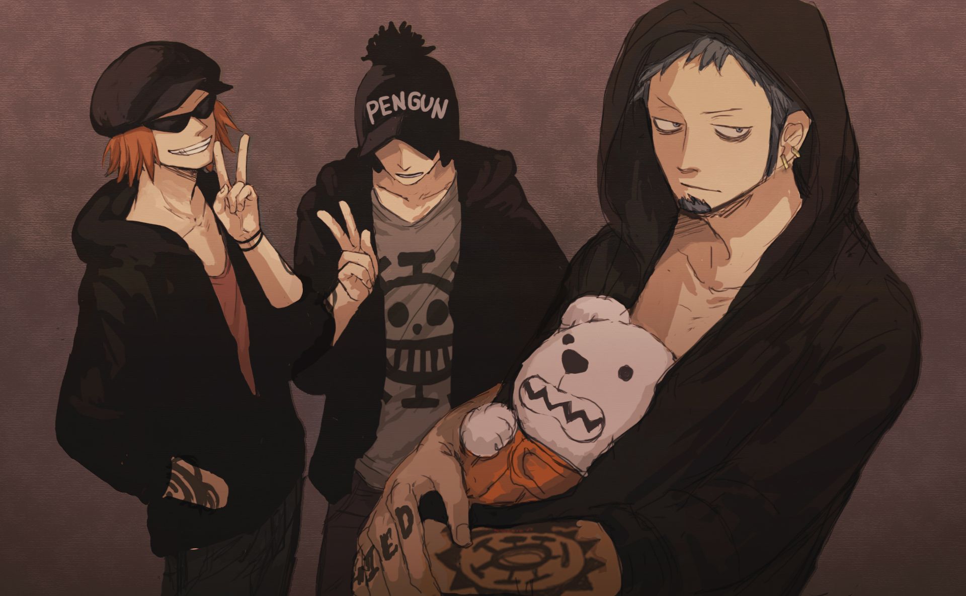 Download mobile wallpaper Anime, One Piece, Trafalgar Law, Bepo (One Piece), Penguin (One Piece), Shachi (One Piece) for free.