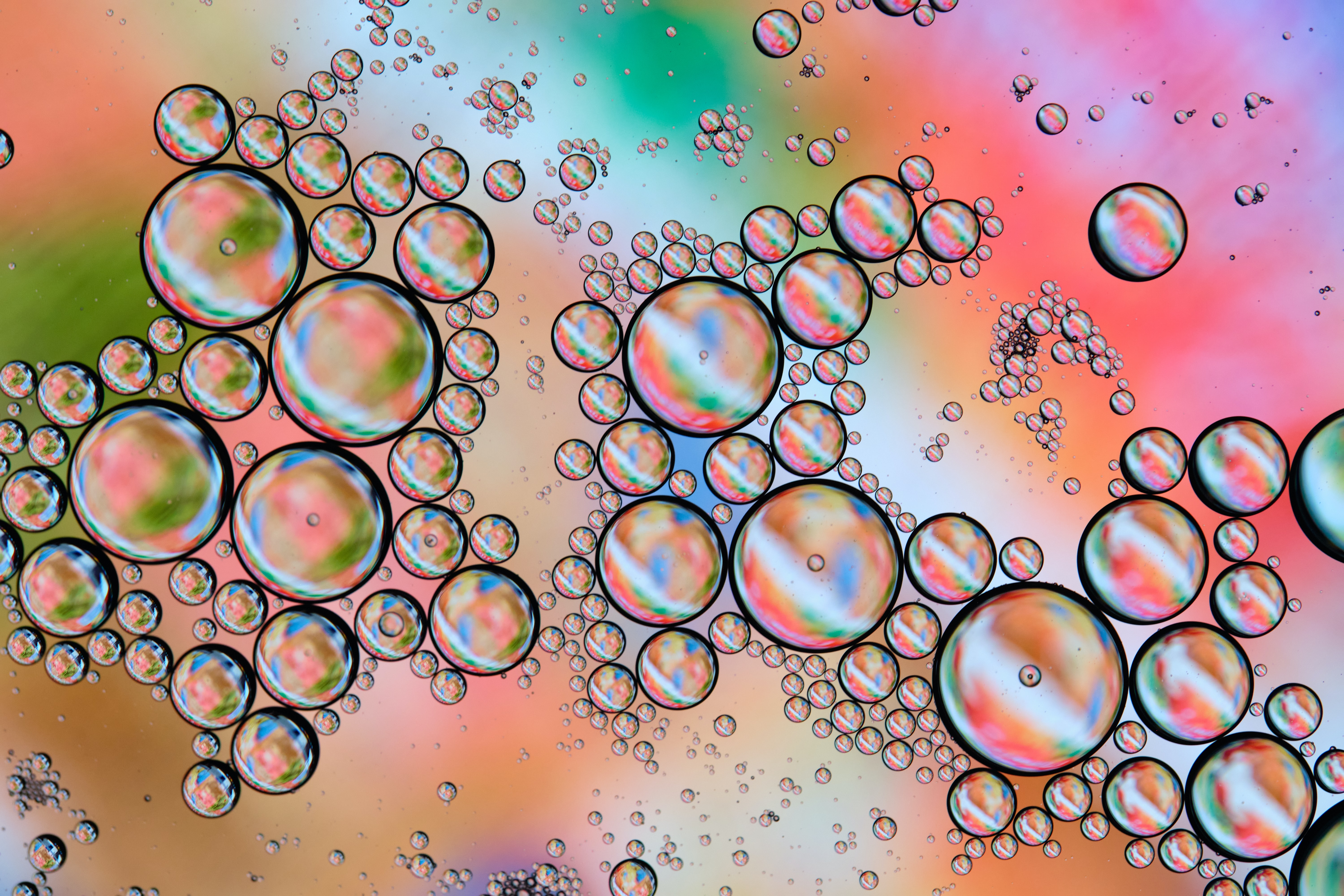 Free download wallpaper Water, Multicolored, Motley, Abstract, Bubbles, Gradient on your PC desktop