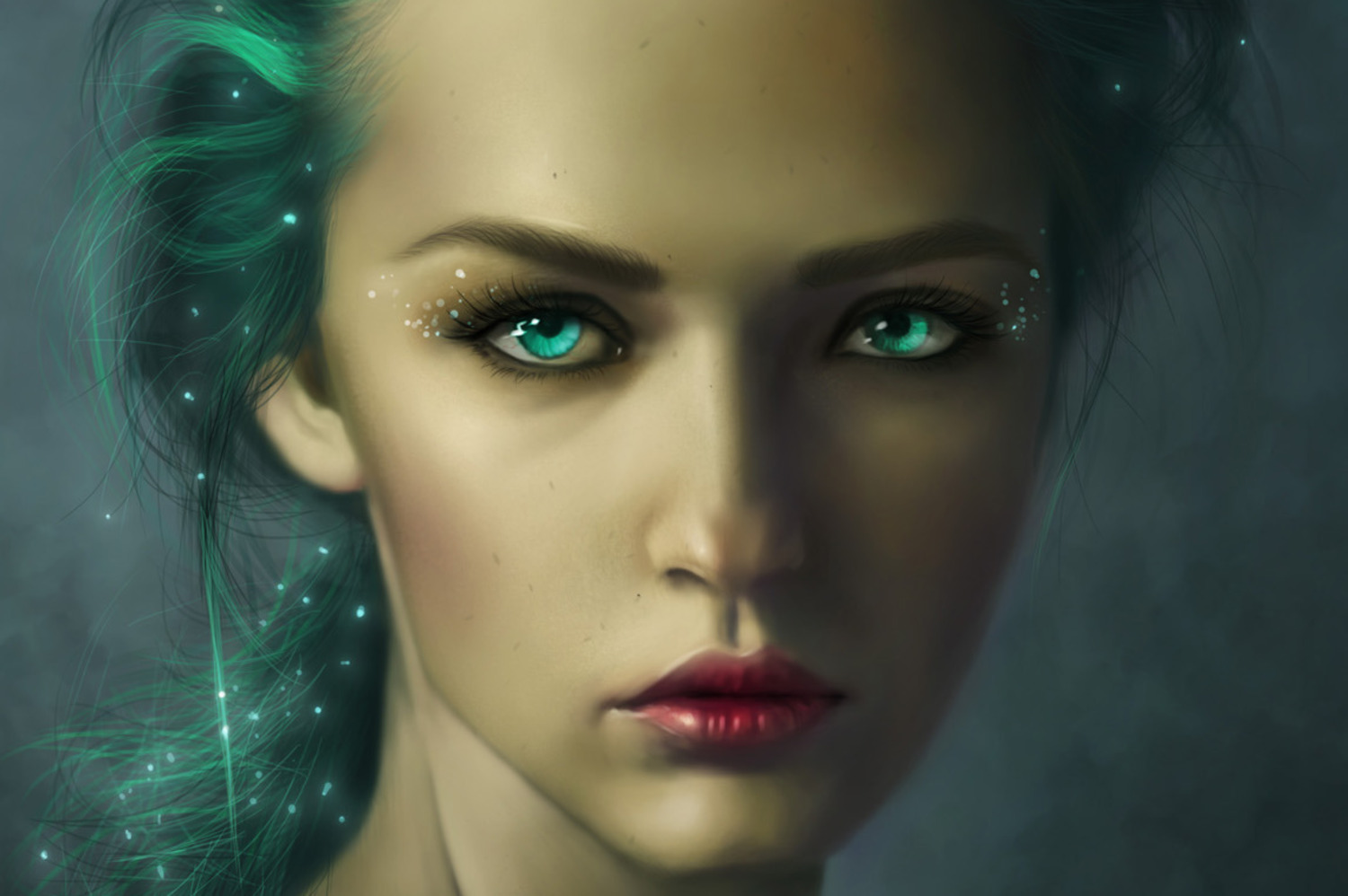 Девушка с зелеными глазами фэнтези