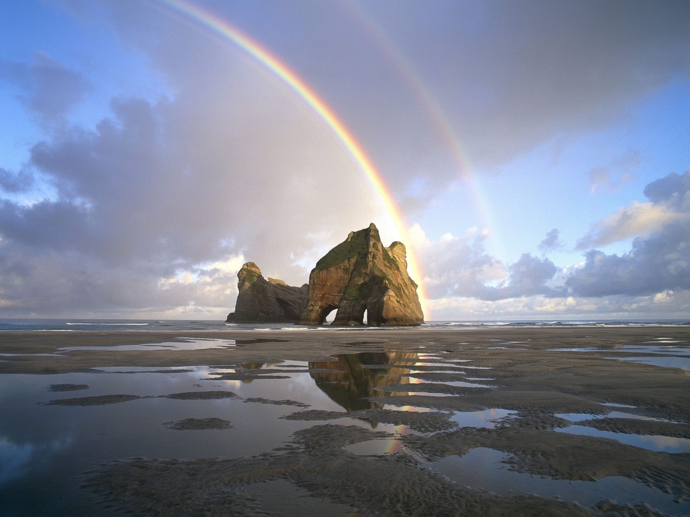 Free download wallpaper Rainbow, Landscape on your PC desktop