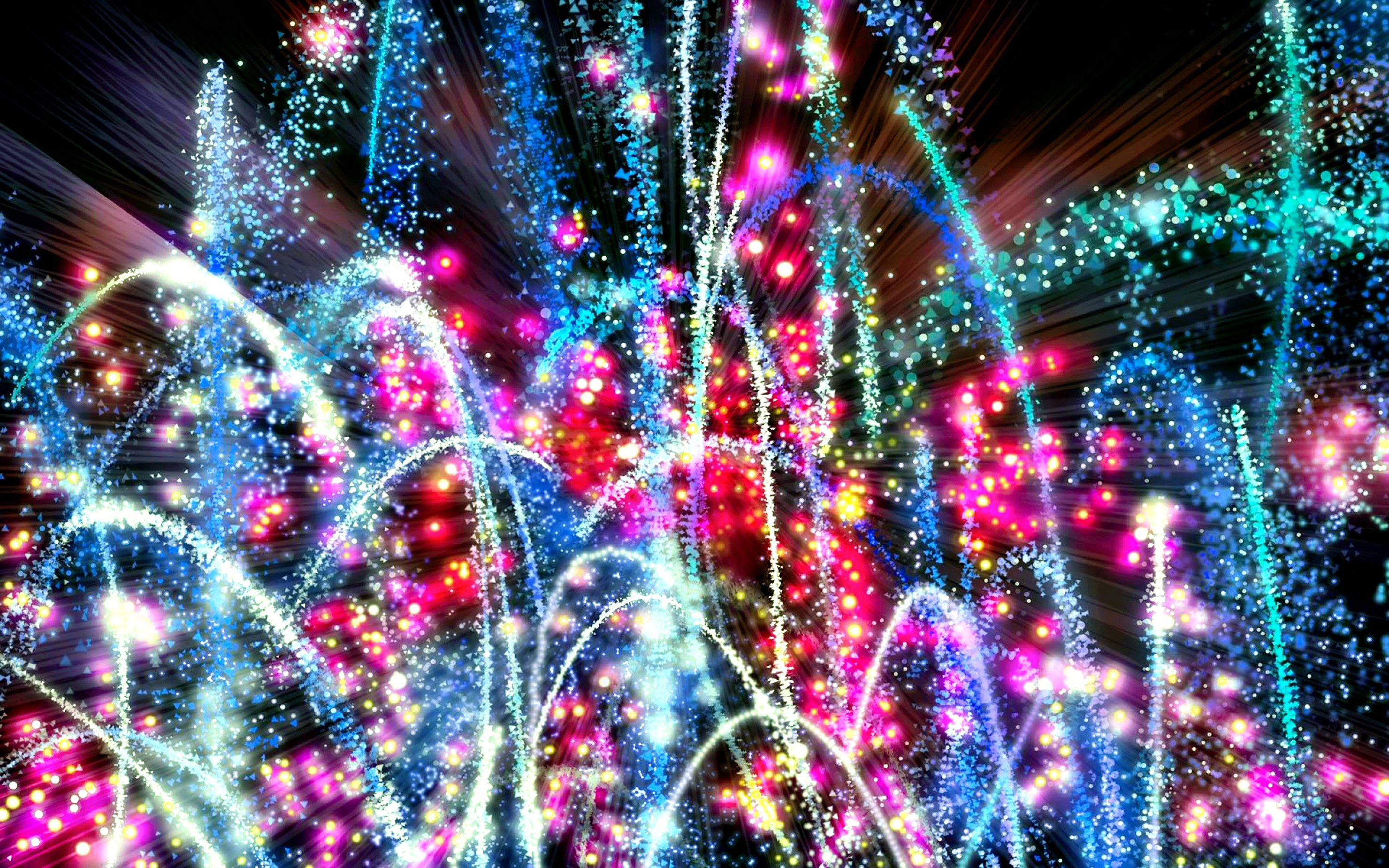 561224 descargar fondo de pantalla año nuevo, fuegos artificiales, fotografía, azul, rosa, destellos: protectores de pantalla e imágenes gratis