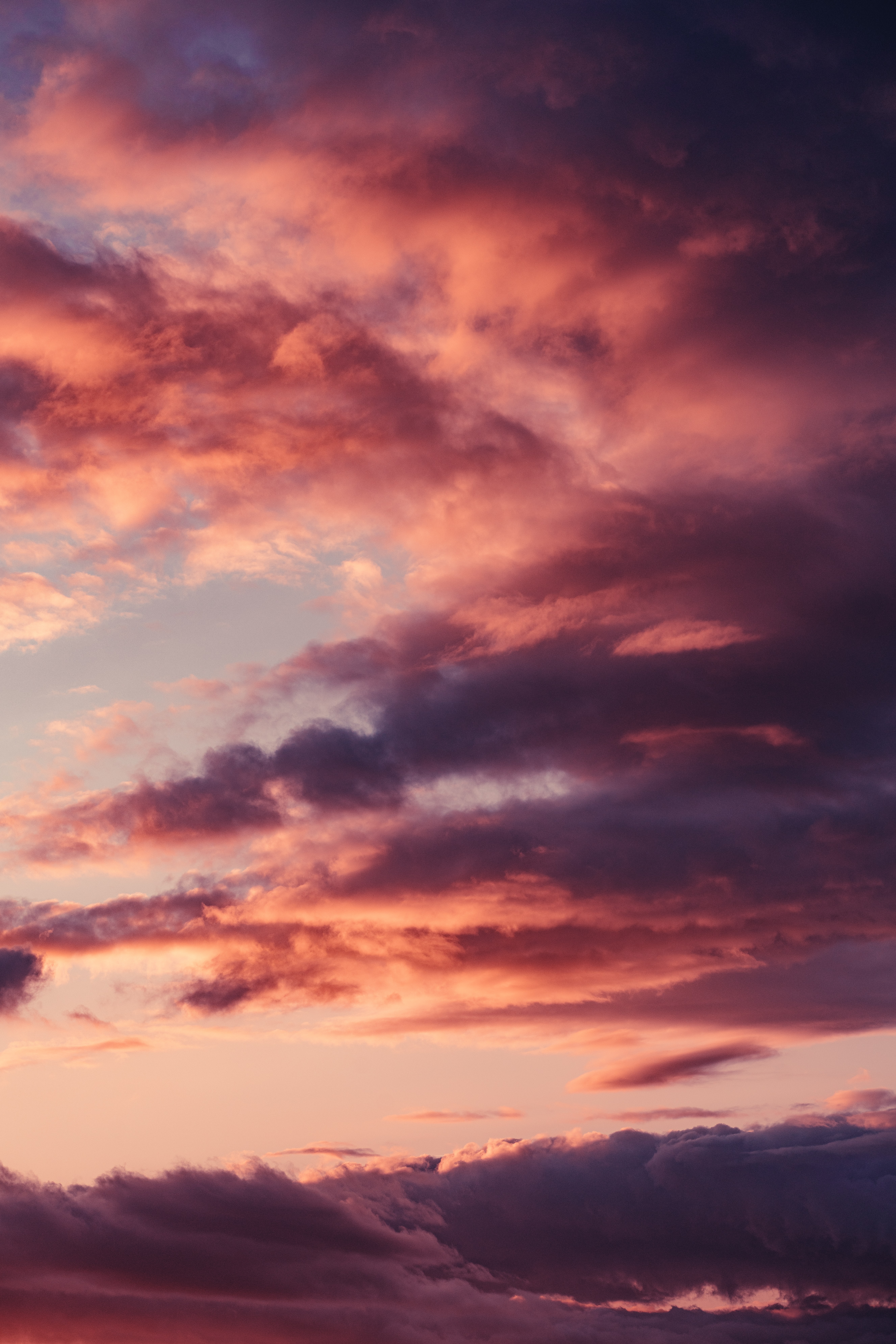 Download mobile wallpaper Clouds, Nature, Sky, Sunset, Pink for free.