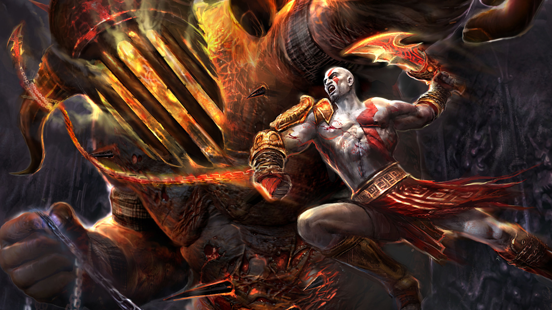 Download PC Wallpaper kratos (god of war), god of war, video game, god of war iii