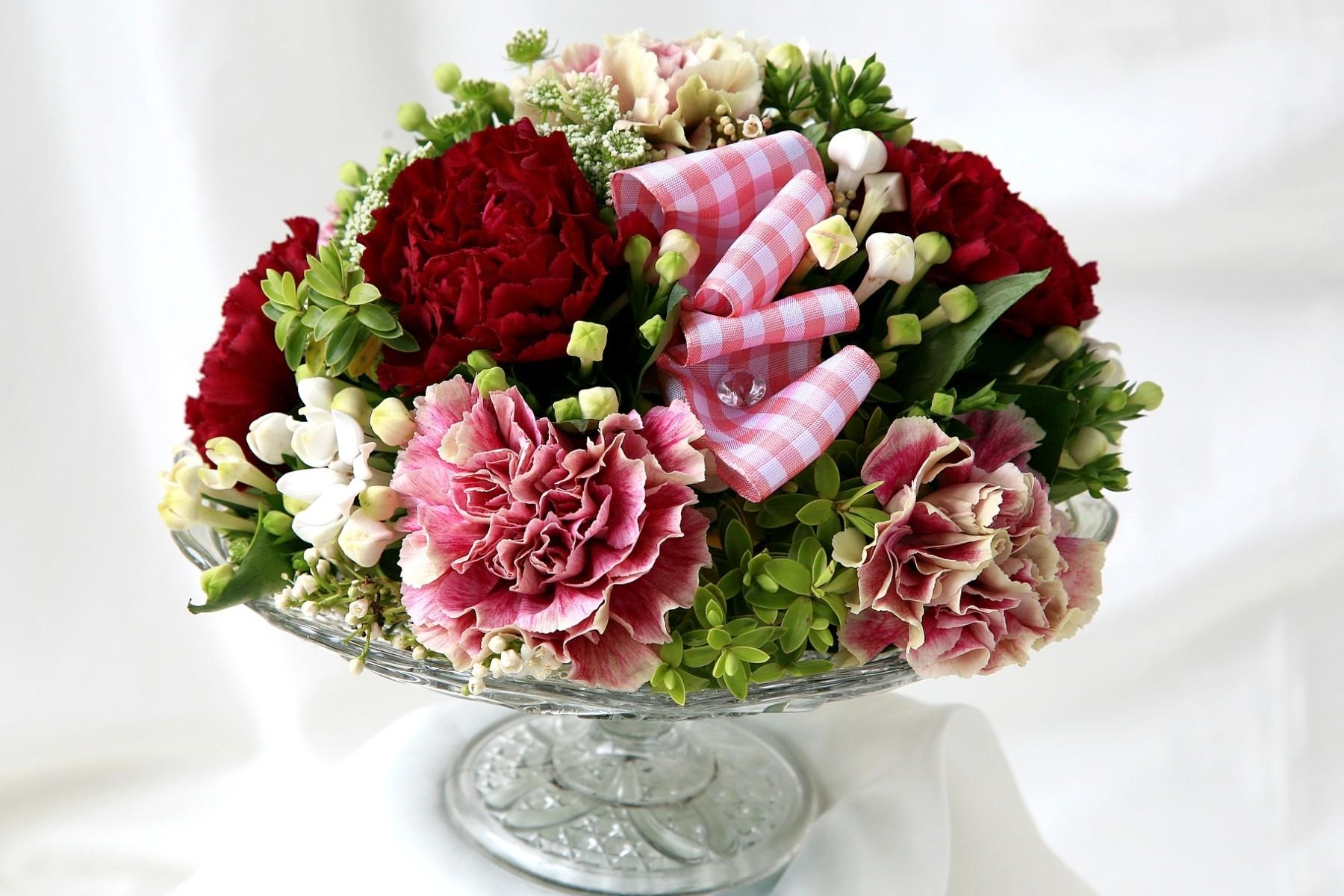 decoration, flowers, carnations, vase, tape, composition phone wallpaper