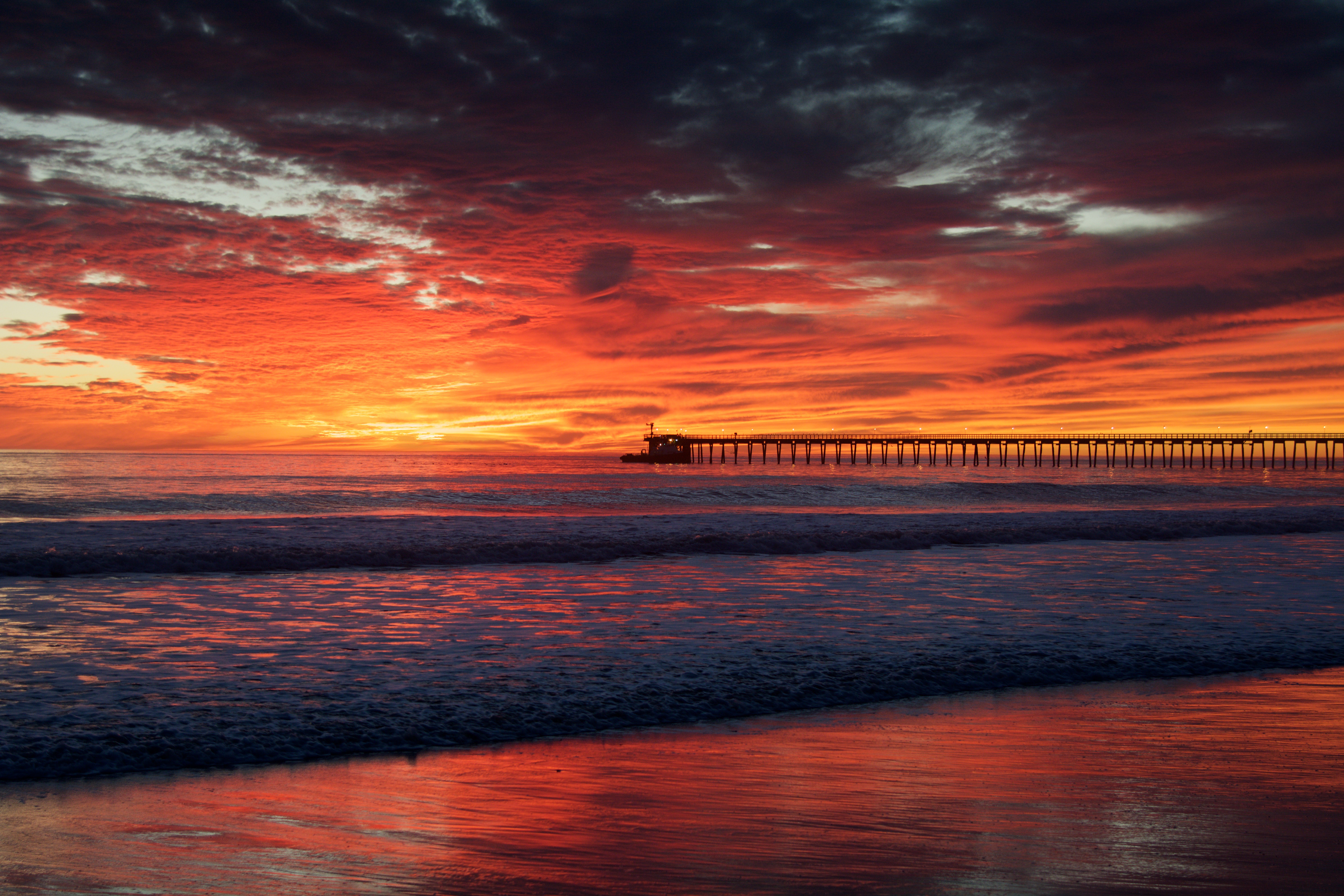 Laden Sie das Natur, Sky, Reflexion, Sea, Sunset-Bild kostenlos auf Ihren PC-Desktop herunter
