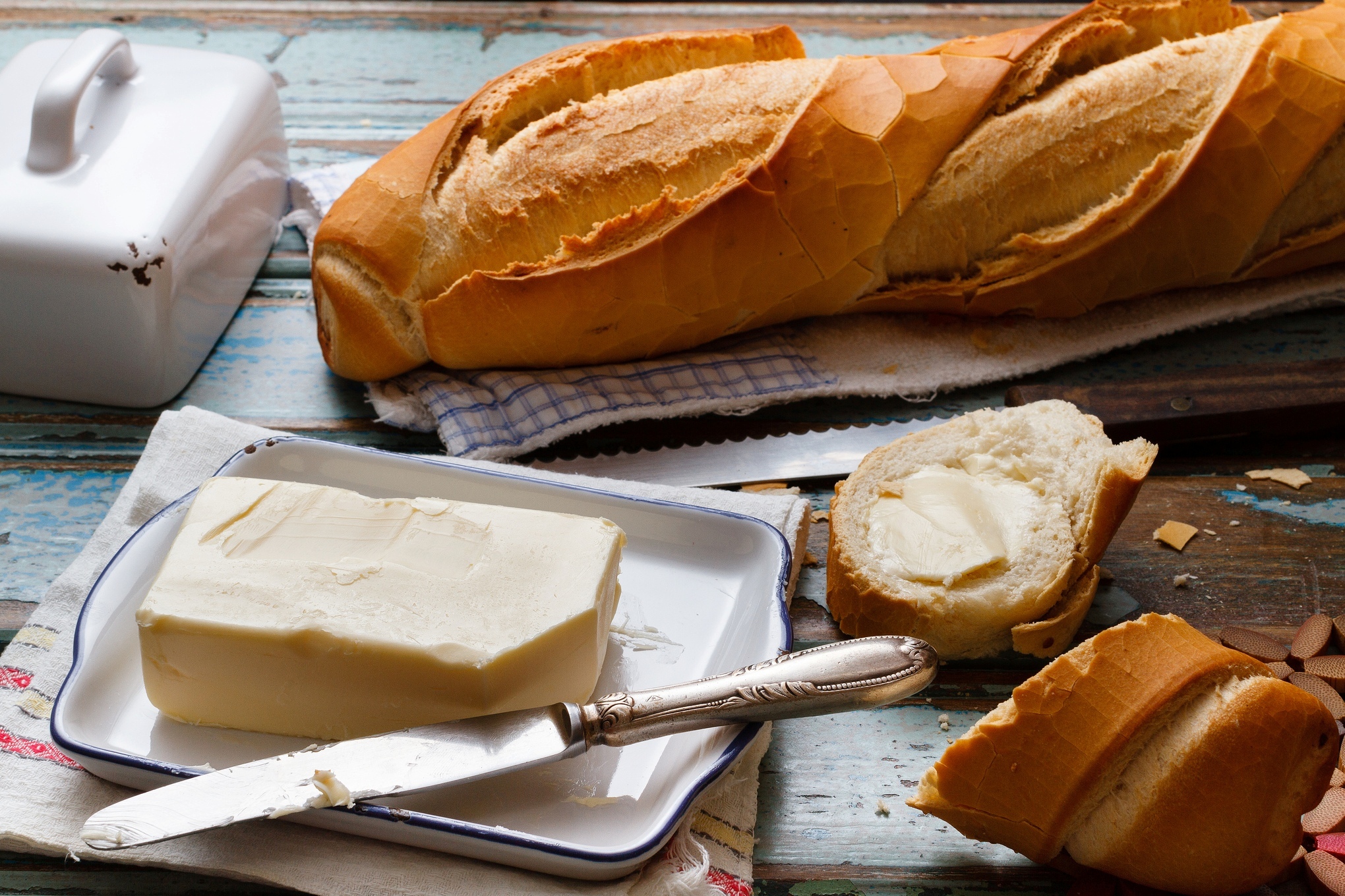 PC Wallpapers food, bread, butter