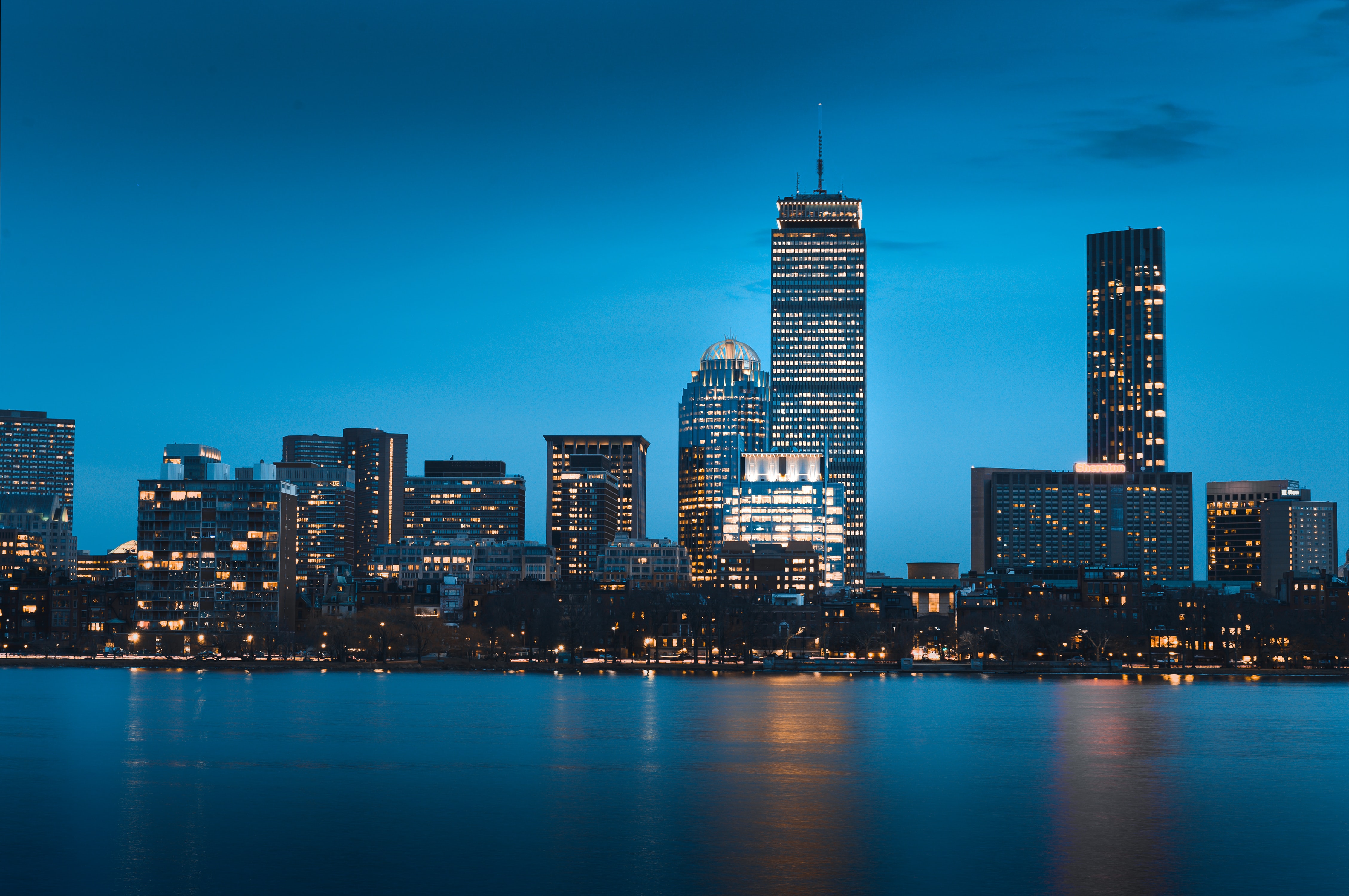 Handy-Wallpaper Städte, Boston, Gebäude, Night City, Architektur, Usa, Nächtliche Stadt kostenlos herunterladen.
