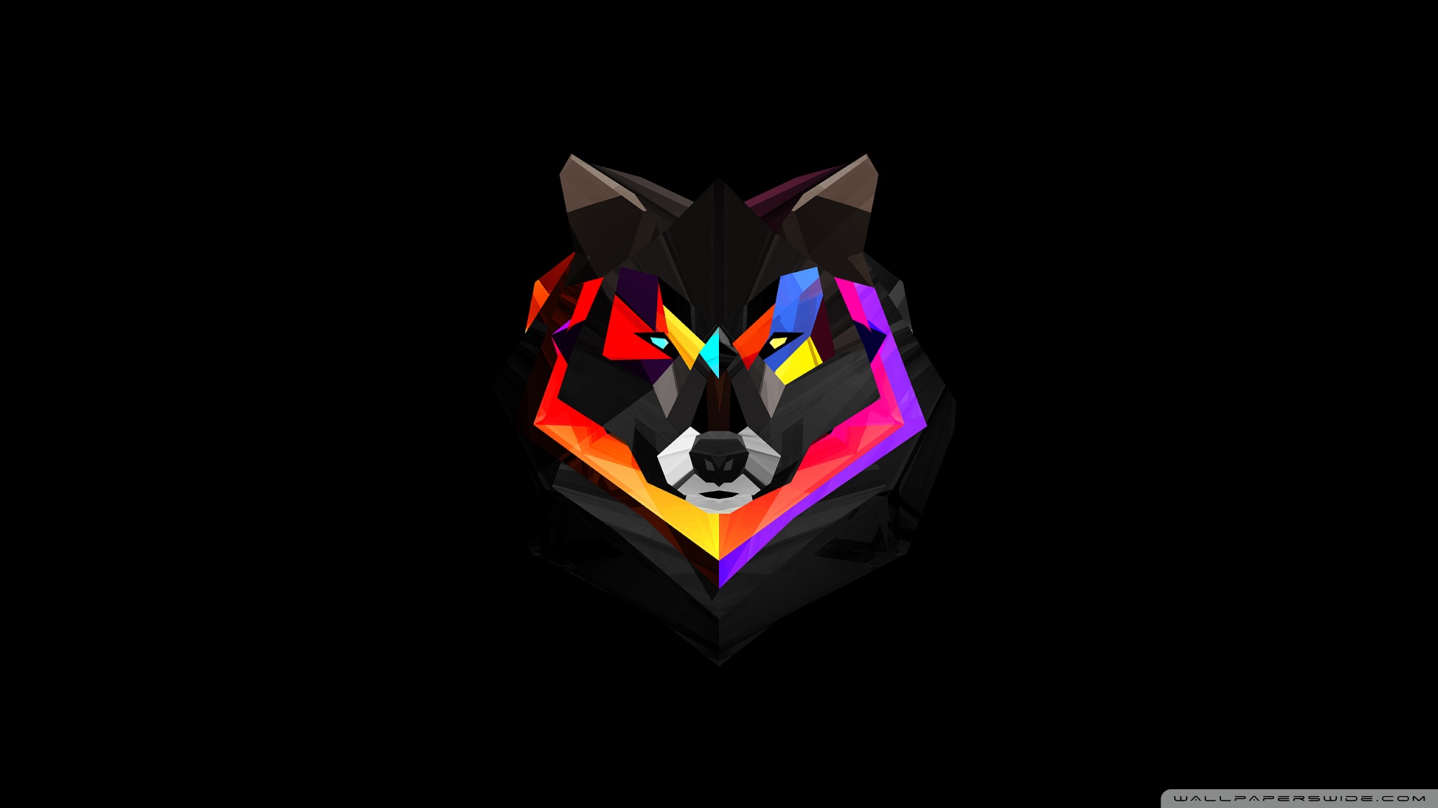animal, wolf, facets, polygon, wolves