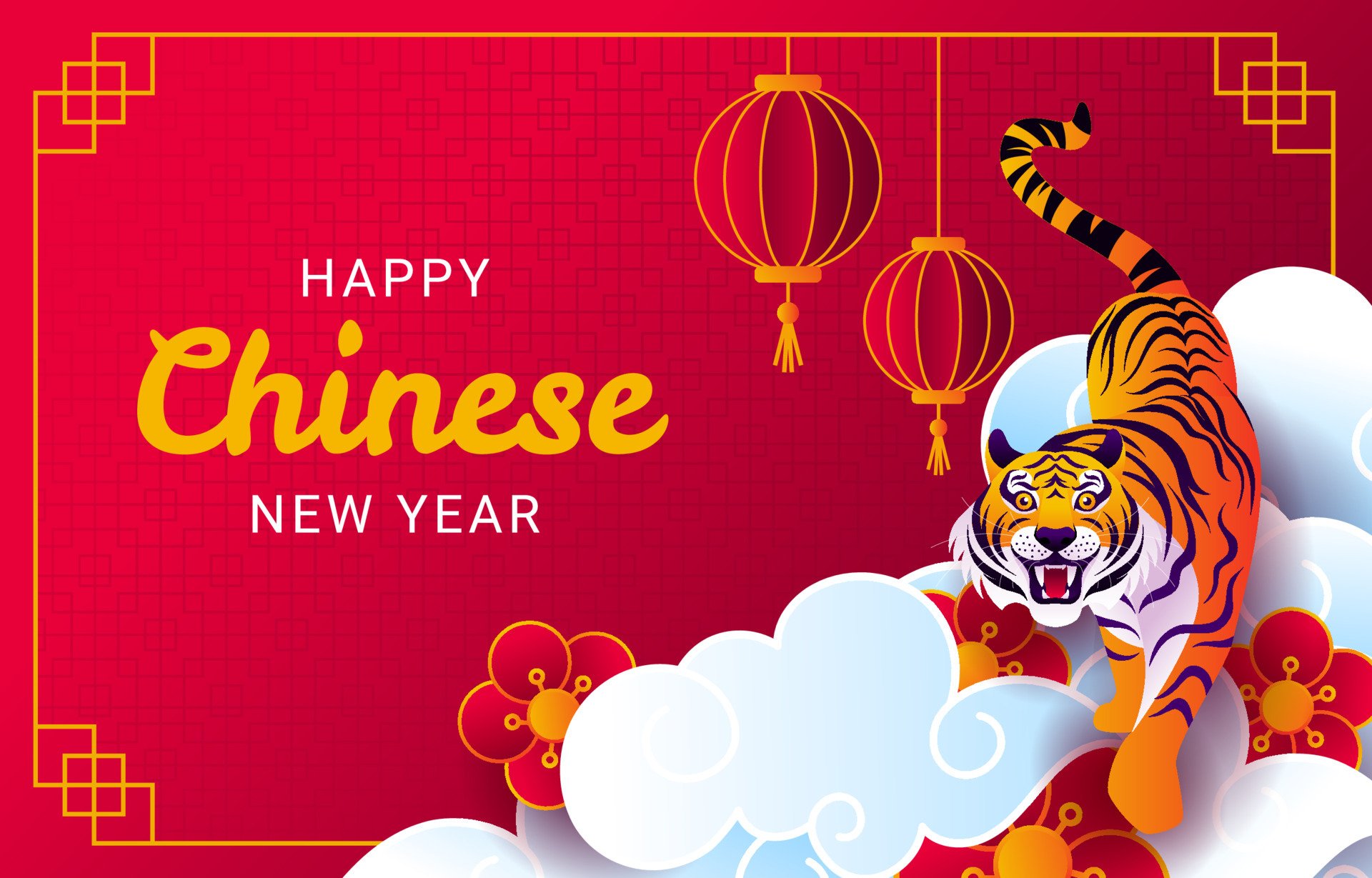 Chinese New year с тигром