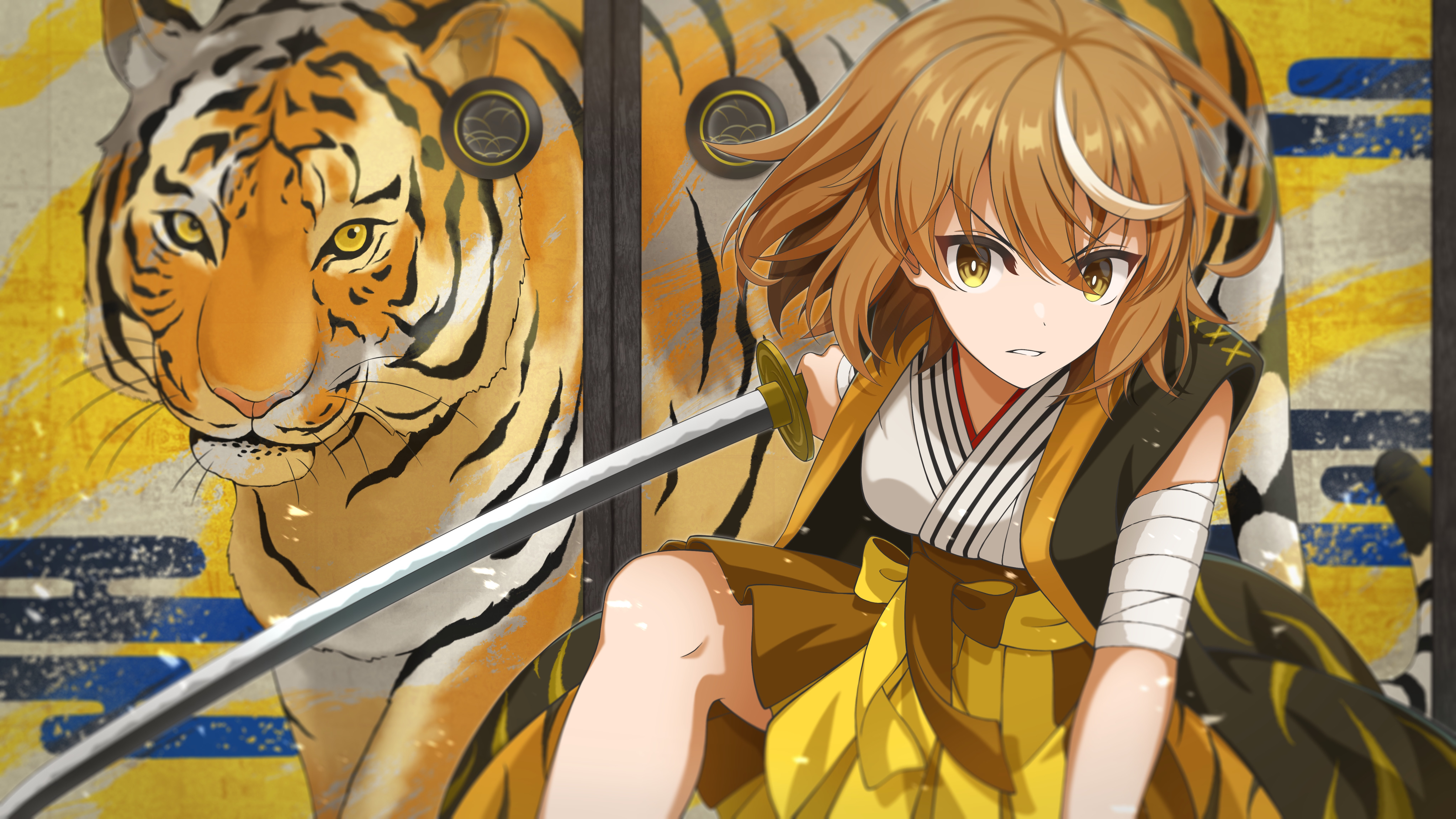 The Anime Portrait Depicts a Fierce Male Tiger Fighter, Exuding Strength  and Determination Stock Illustration - Illustration of character, anime:  292517047