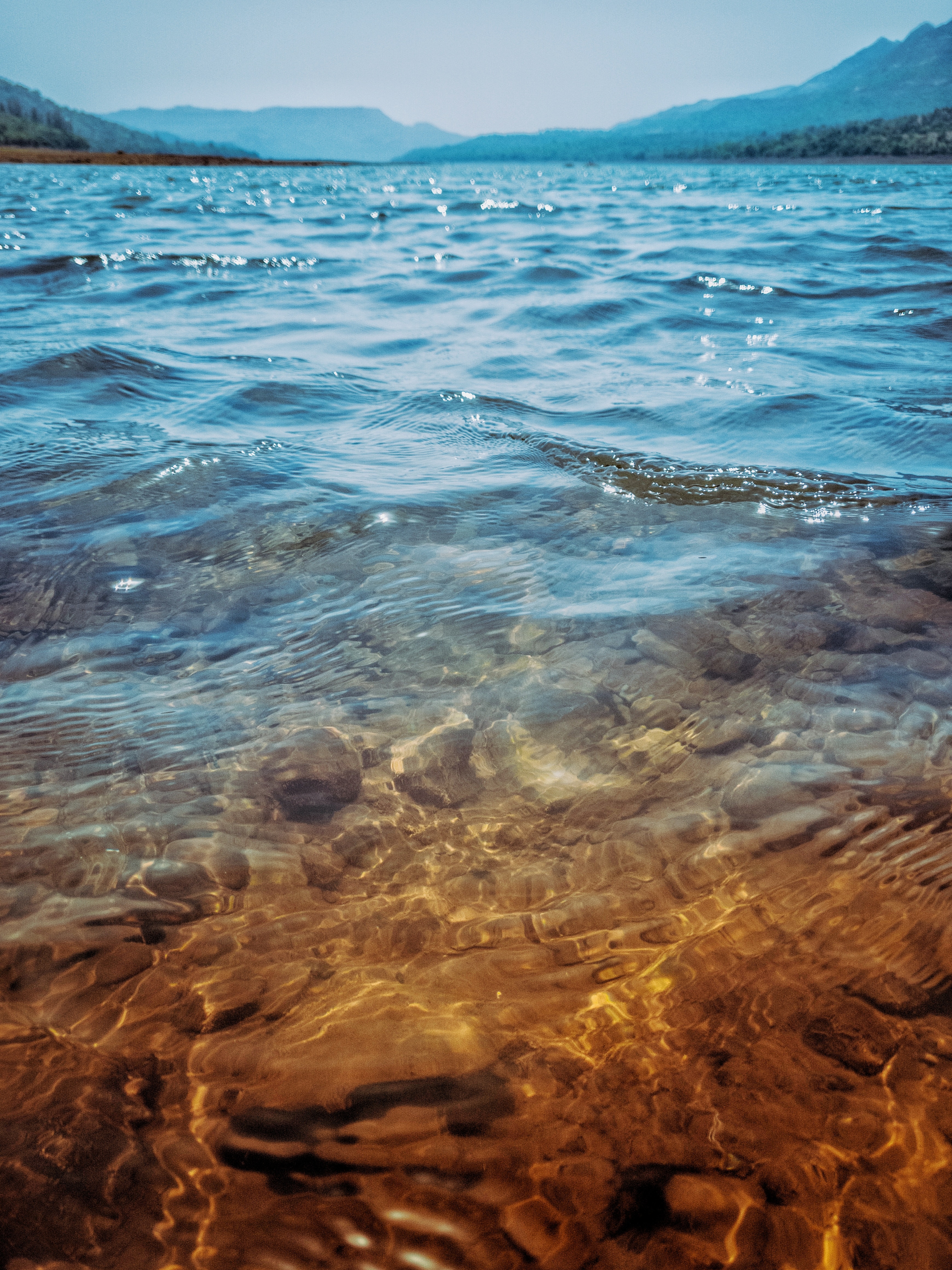 Download mobile wallpaper Waves, Lake, Water, Nature, Transparent for free.