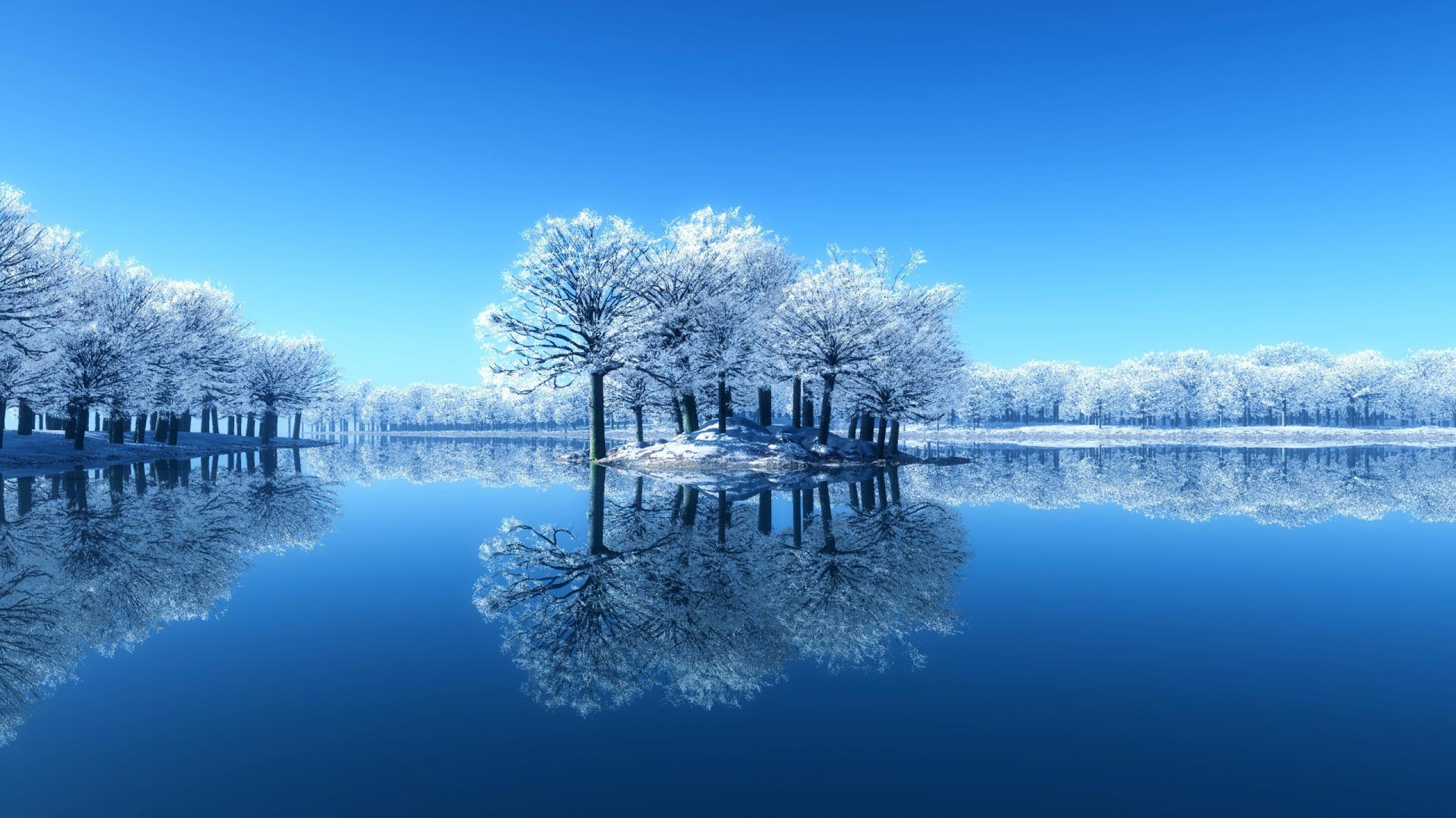 Mobile wallpaper: Winter, Lake, Reflection, Tree, Earth, 619229 download  the picture for free.