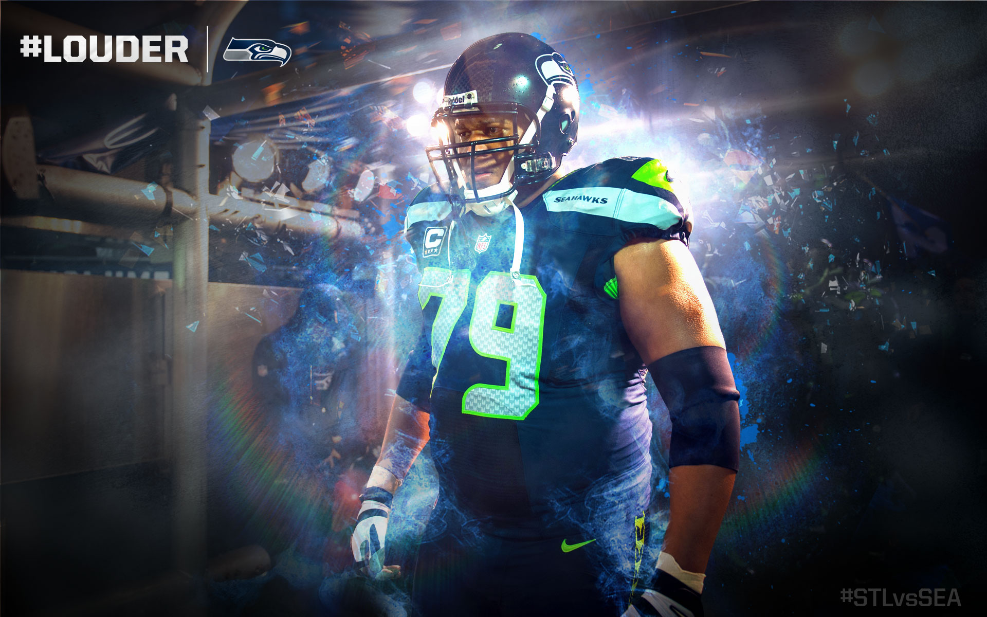 Download Seahawks Football Player Wallpaper