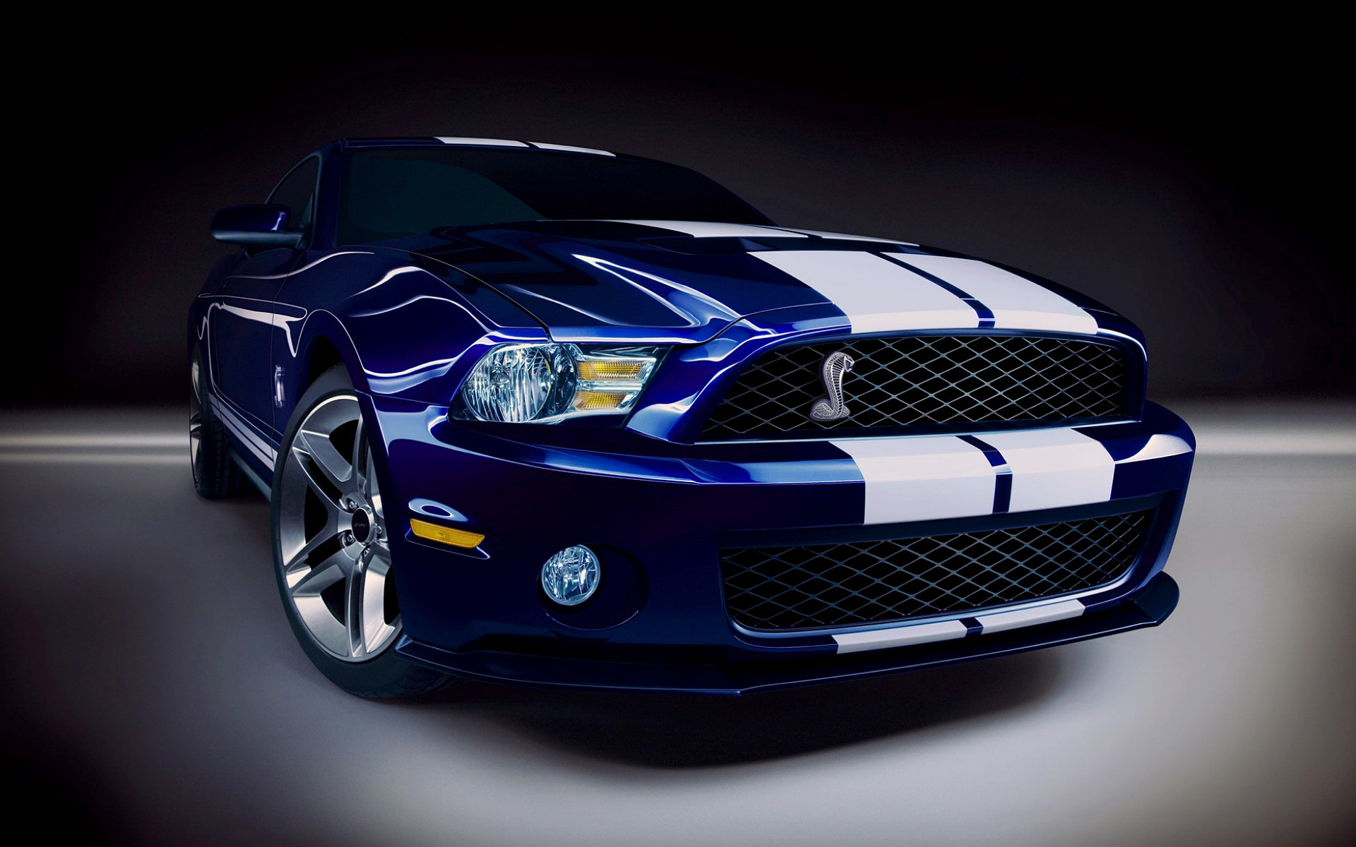 Mustang Shelby gt500 синий