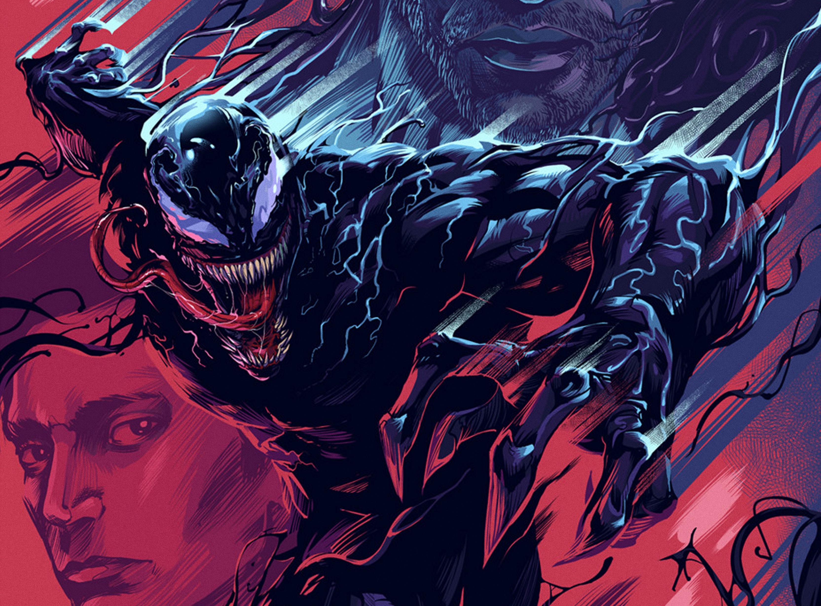 Download PC Wallpaper venom, movie, antihero, eddie brock, monster, symbiote