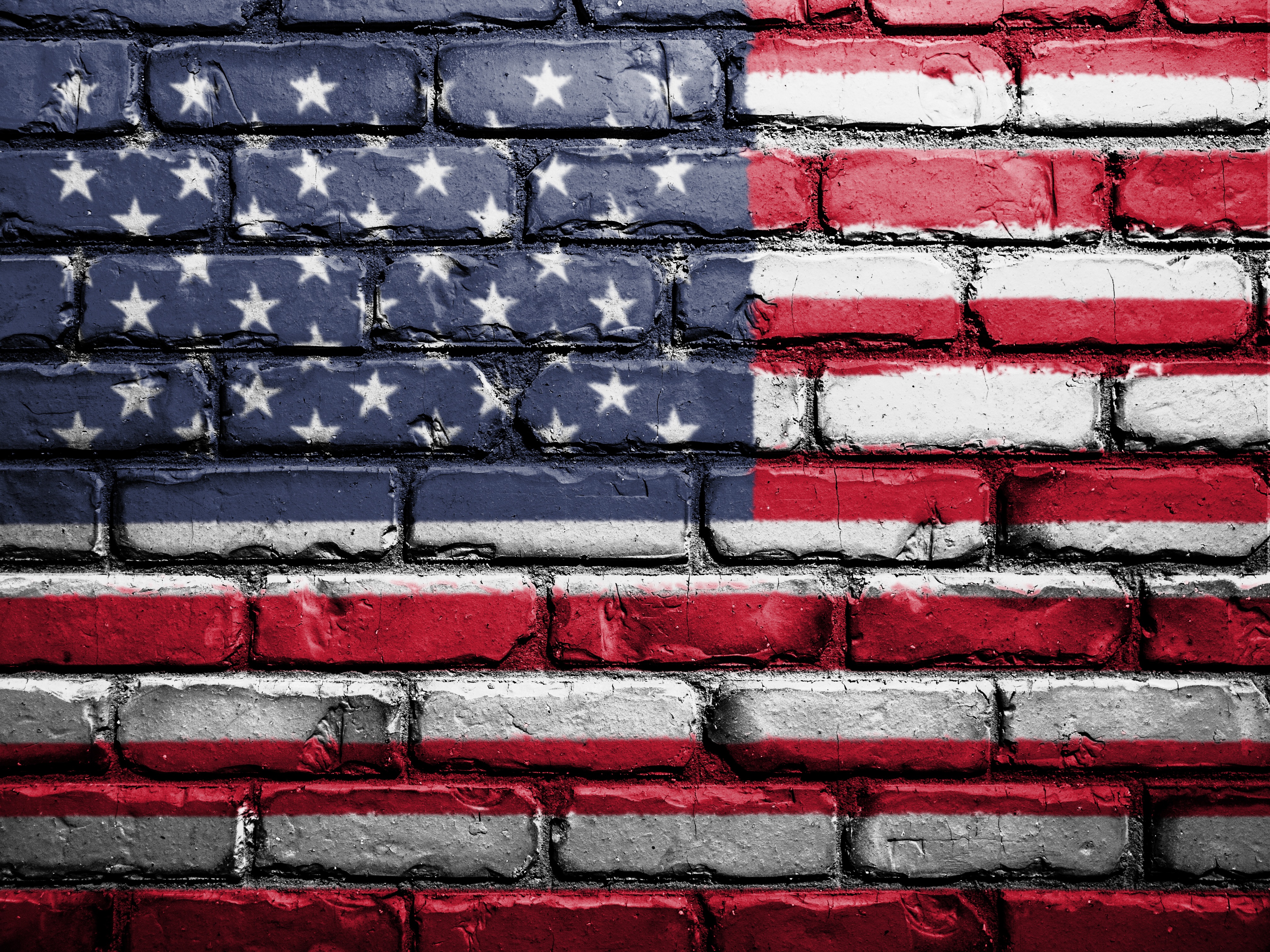 paint, america, flag, symbolism, usa, texture, textures, wall, united states, brick for android