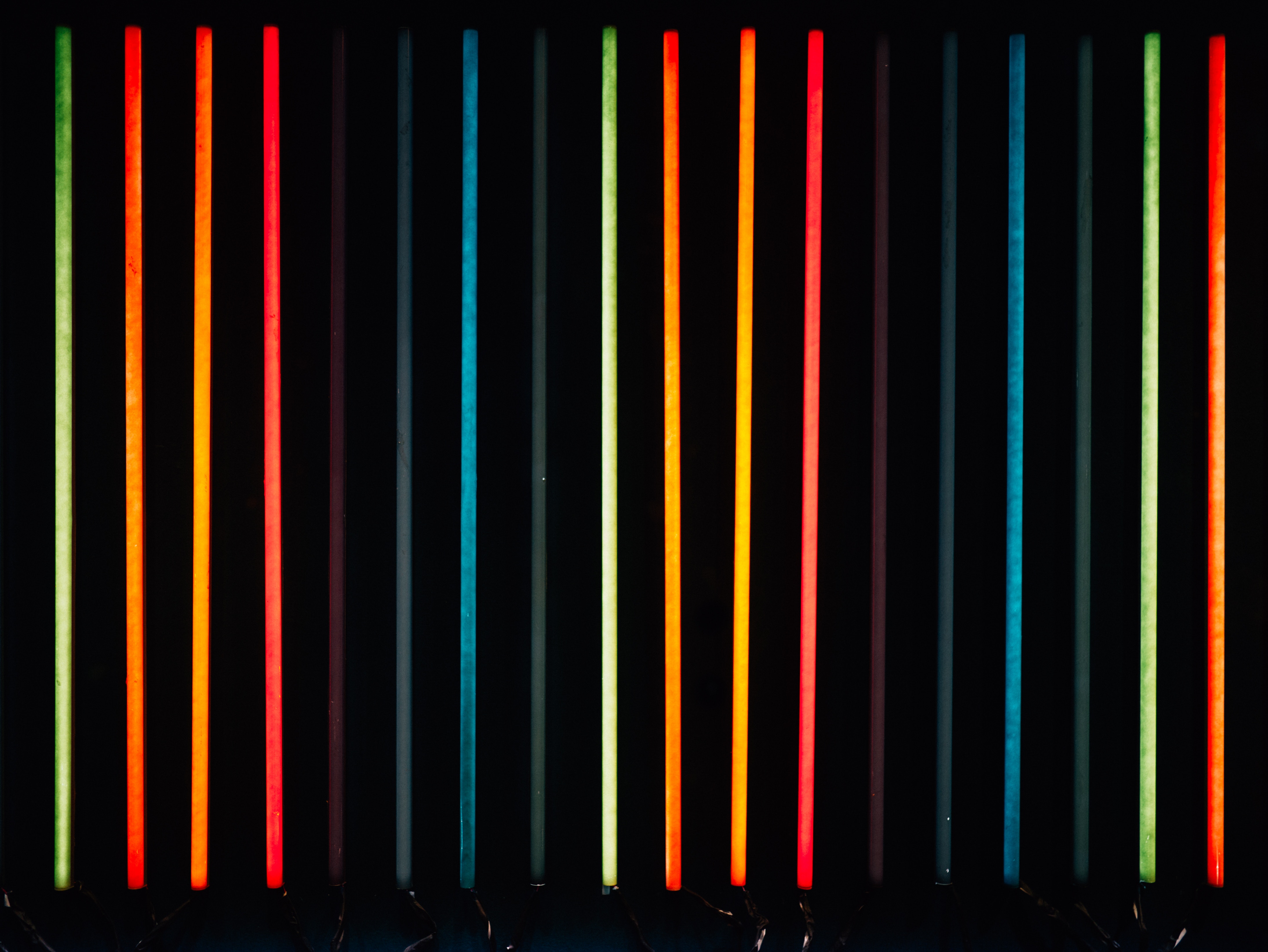 Free download wallpaper Shine, Light, Lines, Motley, Dark, Multicolored, Neon on your PC desktop