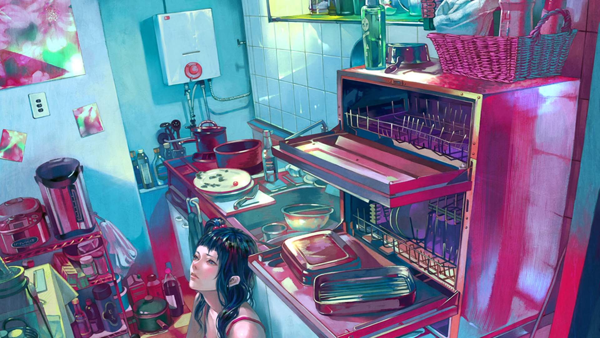 android anime, kitchen